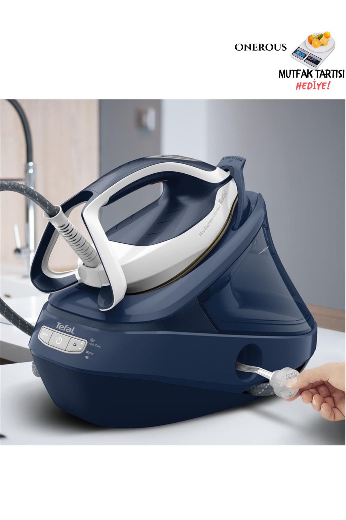 TEFAL 8 Bar Pro Express Ultimate Buhar Kazanlı Ütü, Akıllı Buhar, Anti-kireç Fonksiyonu