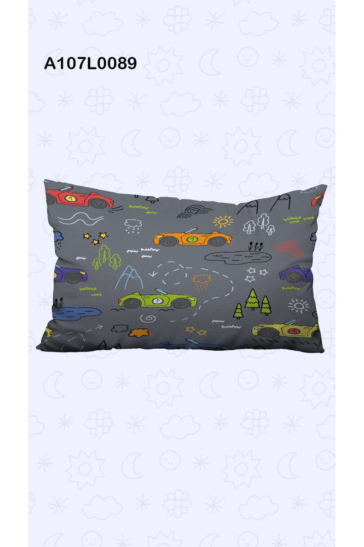 A2ZTR-Children's and Baby's Room with Race Car (Curtain, Bed Cover, Carpet, Wall Clock, Pillow and Cover Cover) 6