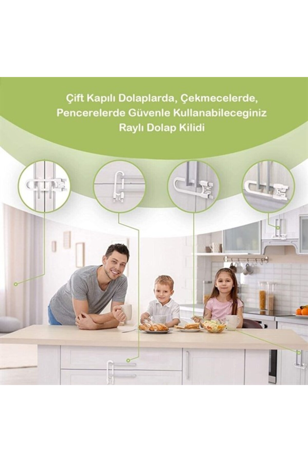 Go İthalat Bebek Çocuk Çekmece ve Dolap Koruma Raylı Güvenlik Sistemi Emniyet Kilidi (5496) fotoğrafı 4 (önizleme)