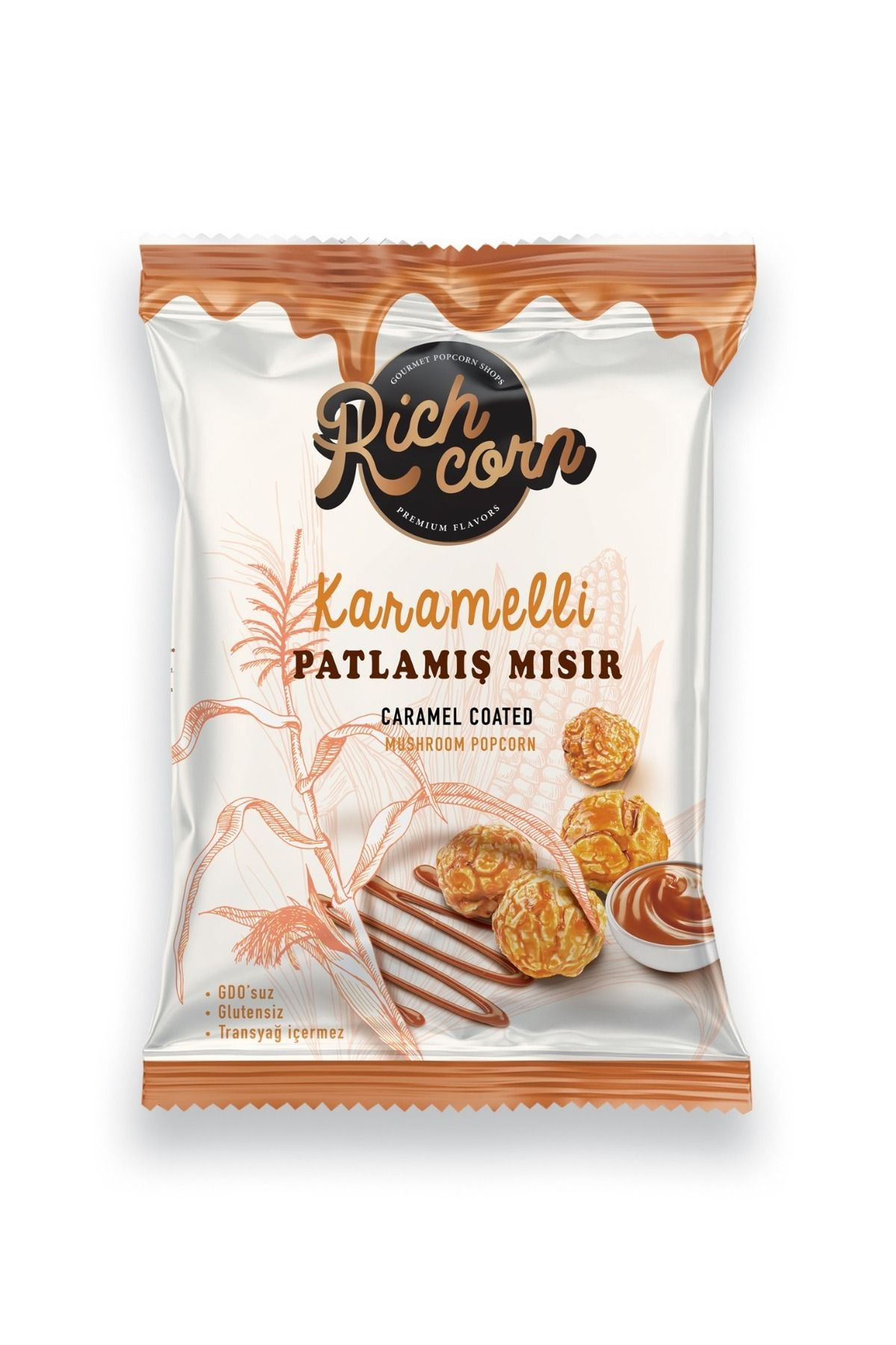 Rich Corn Richcorn Gurme Patlamış Mısır- Karamelli Popcorn 50 g