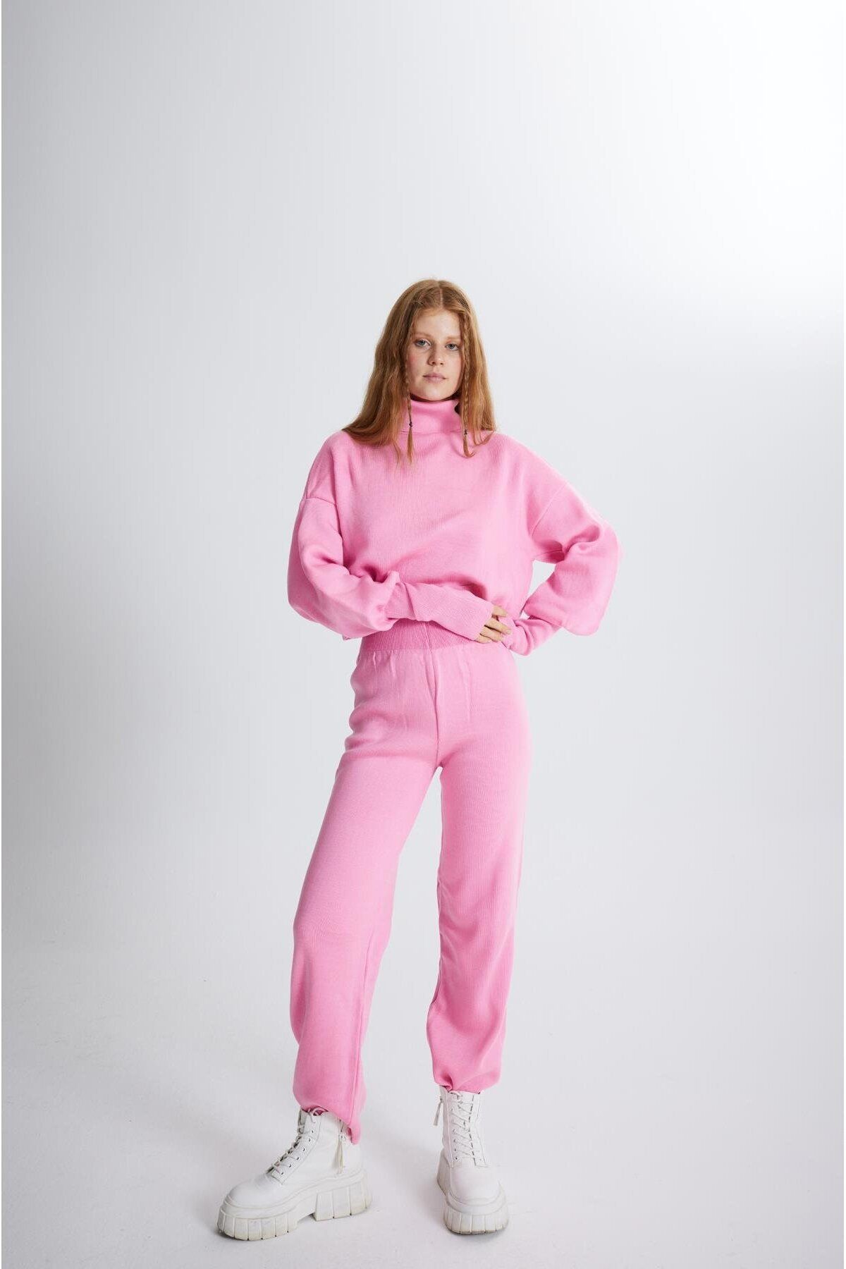 HOLLY LOLLY-Bottom Top Knitwear Thinky Suit Pink 6