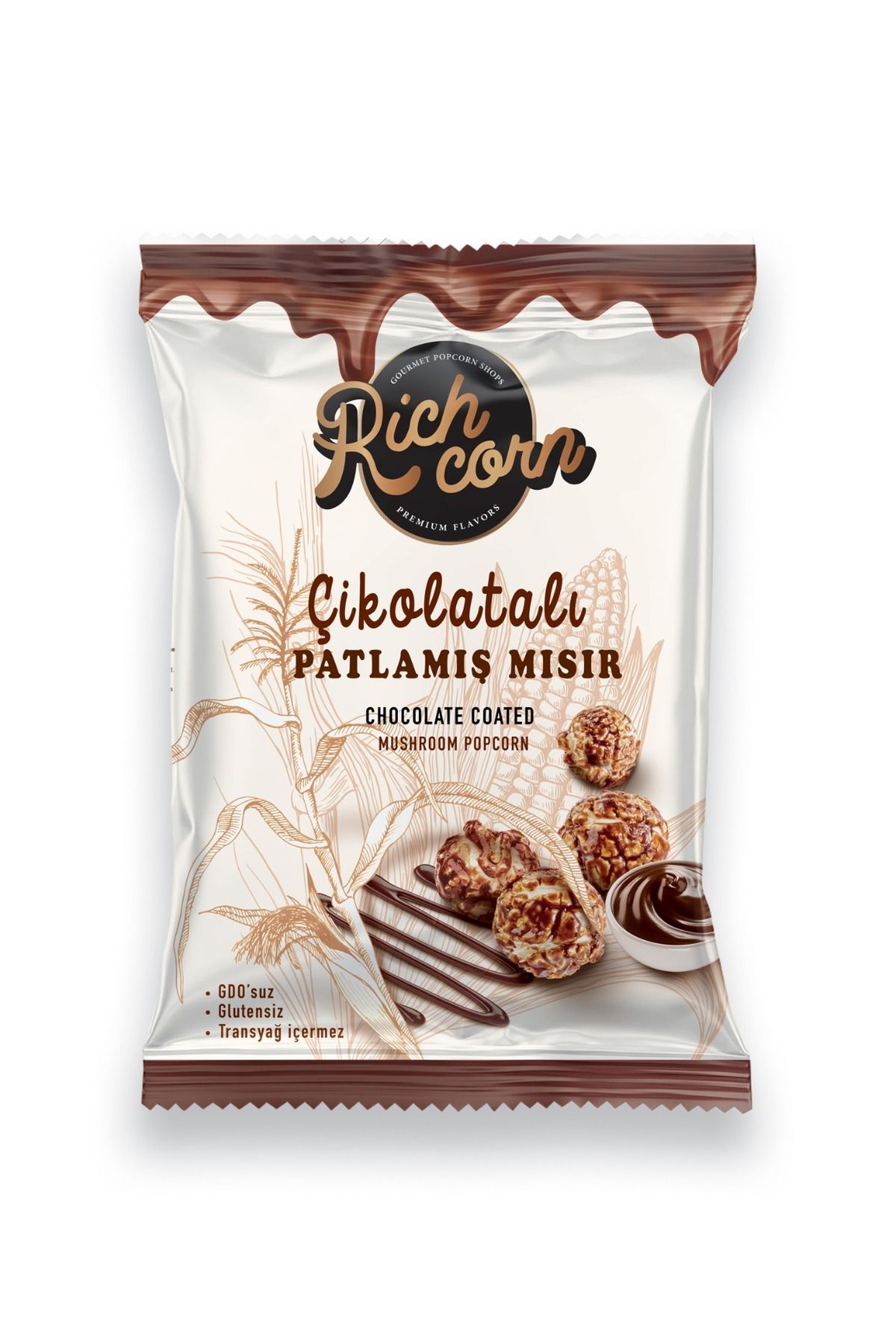 Rich Corn Richcorn Gurme Patlamış Mısır, Çikolatalı Popcorn, 50 g