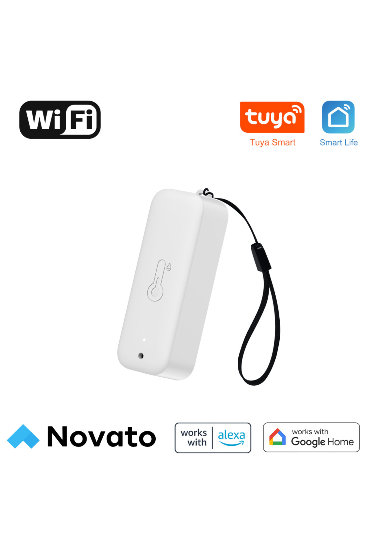 Novato WiFi Sıcaklık ve Nem Sensörü ( Tuya - Smart Life Uyumlu )