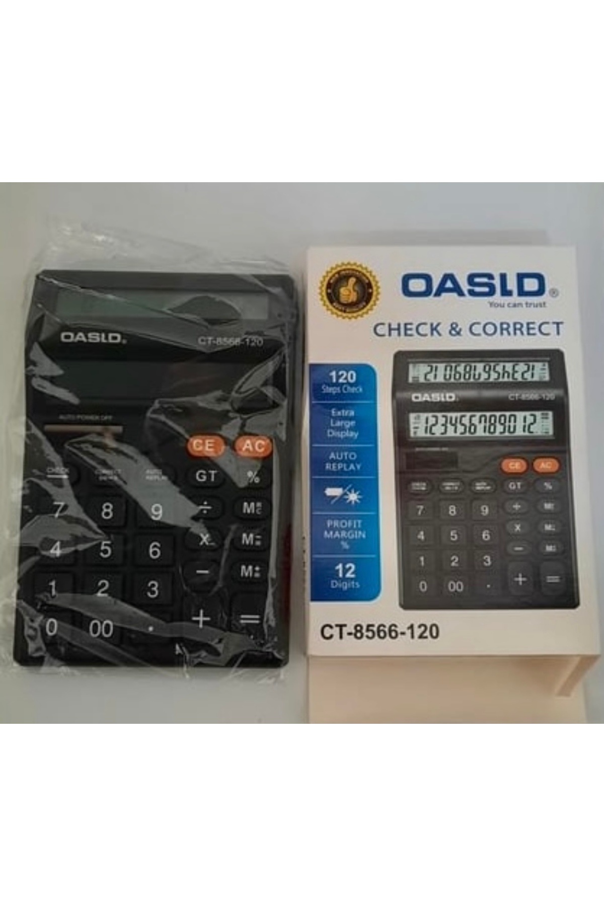 abnturk 120 İşlem Kontrolü 12 Haneli Çift Ekranlı Fonksiyonel Çok Amaçlı Hesap Makinesi CT-8566-120