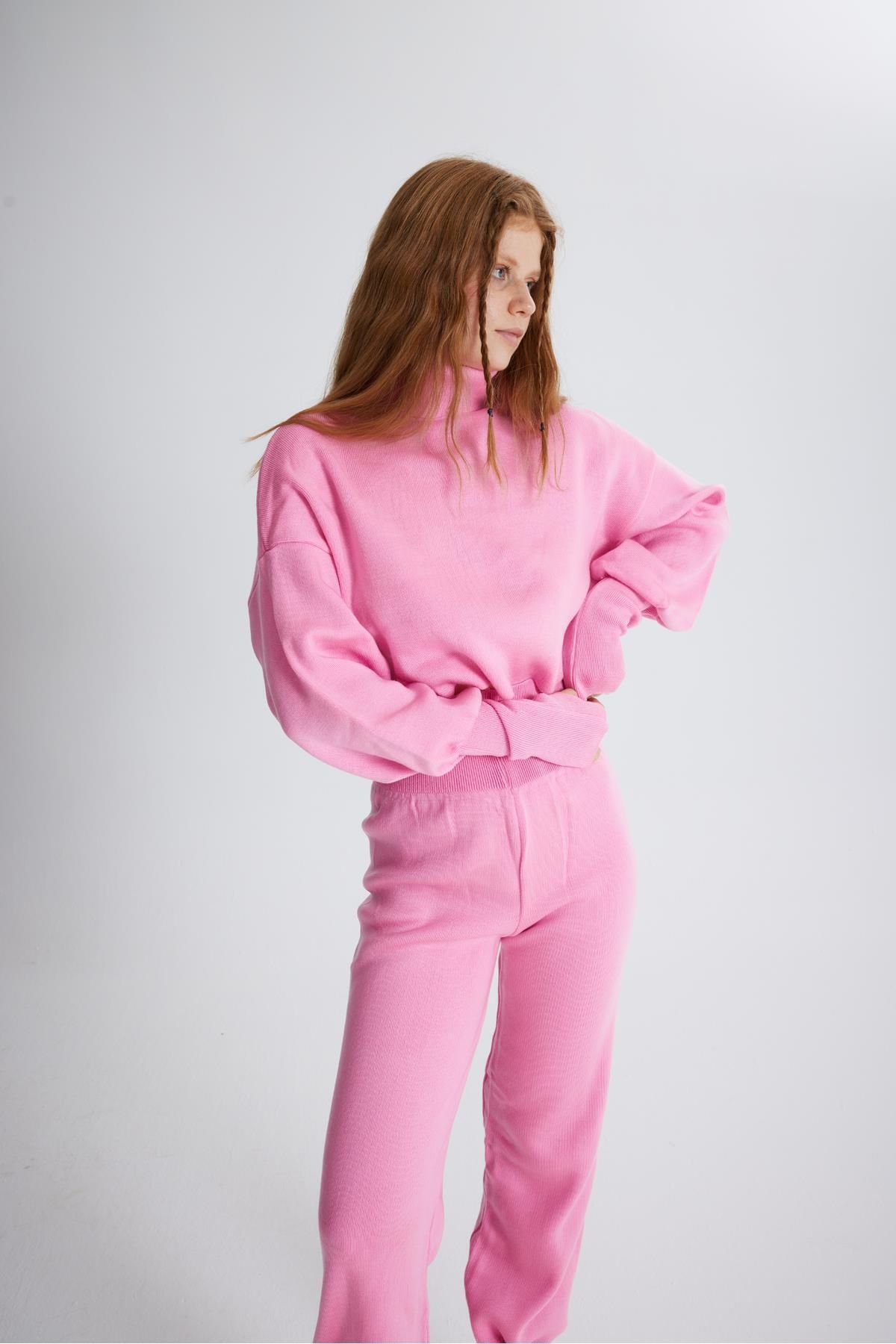 HOLLY LOLLY-Bottom Top Knitwear Thinky Suit Pink 4