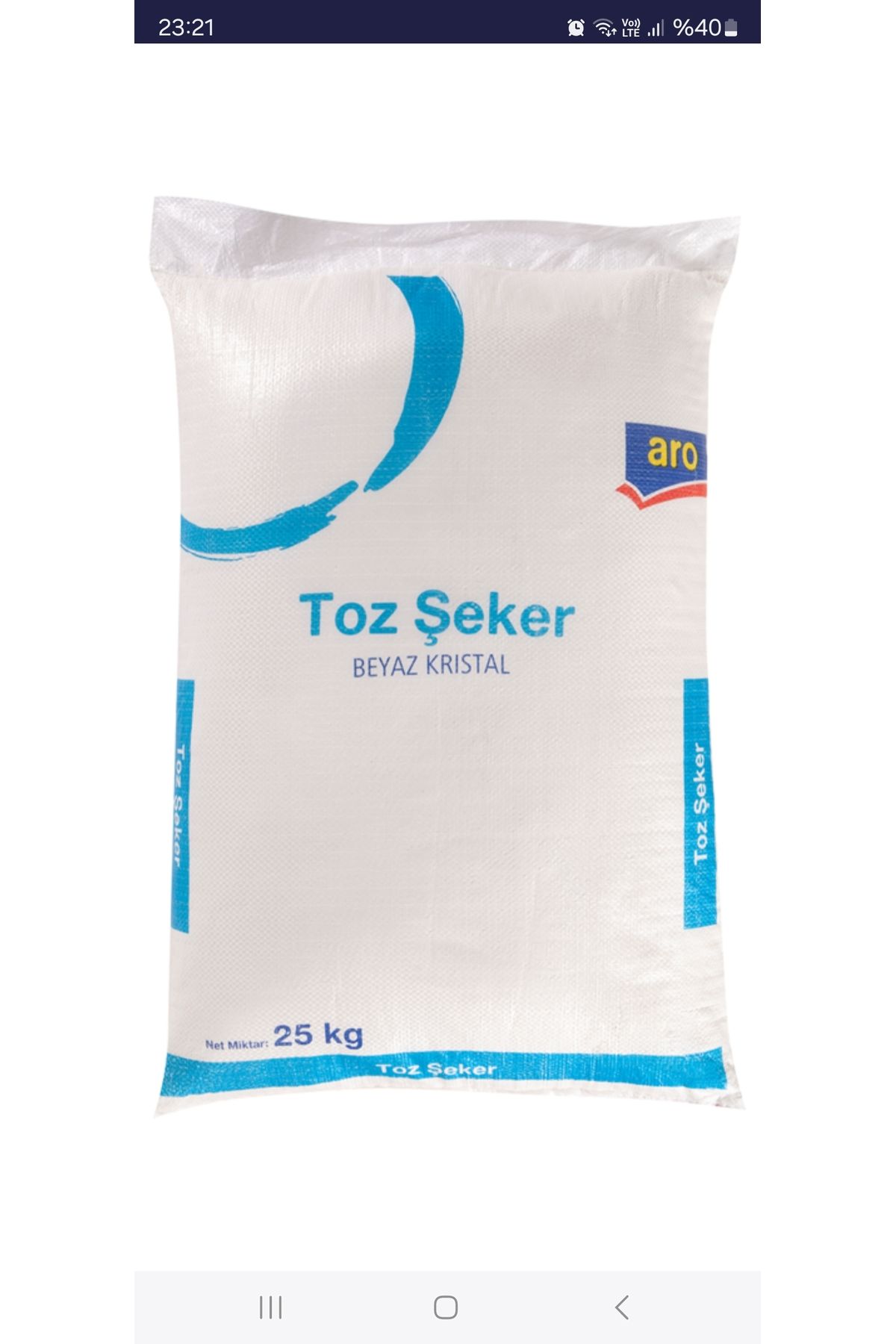 valrise Toz Şeker 25 Kg