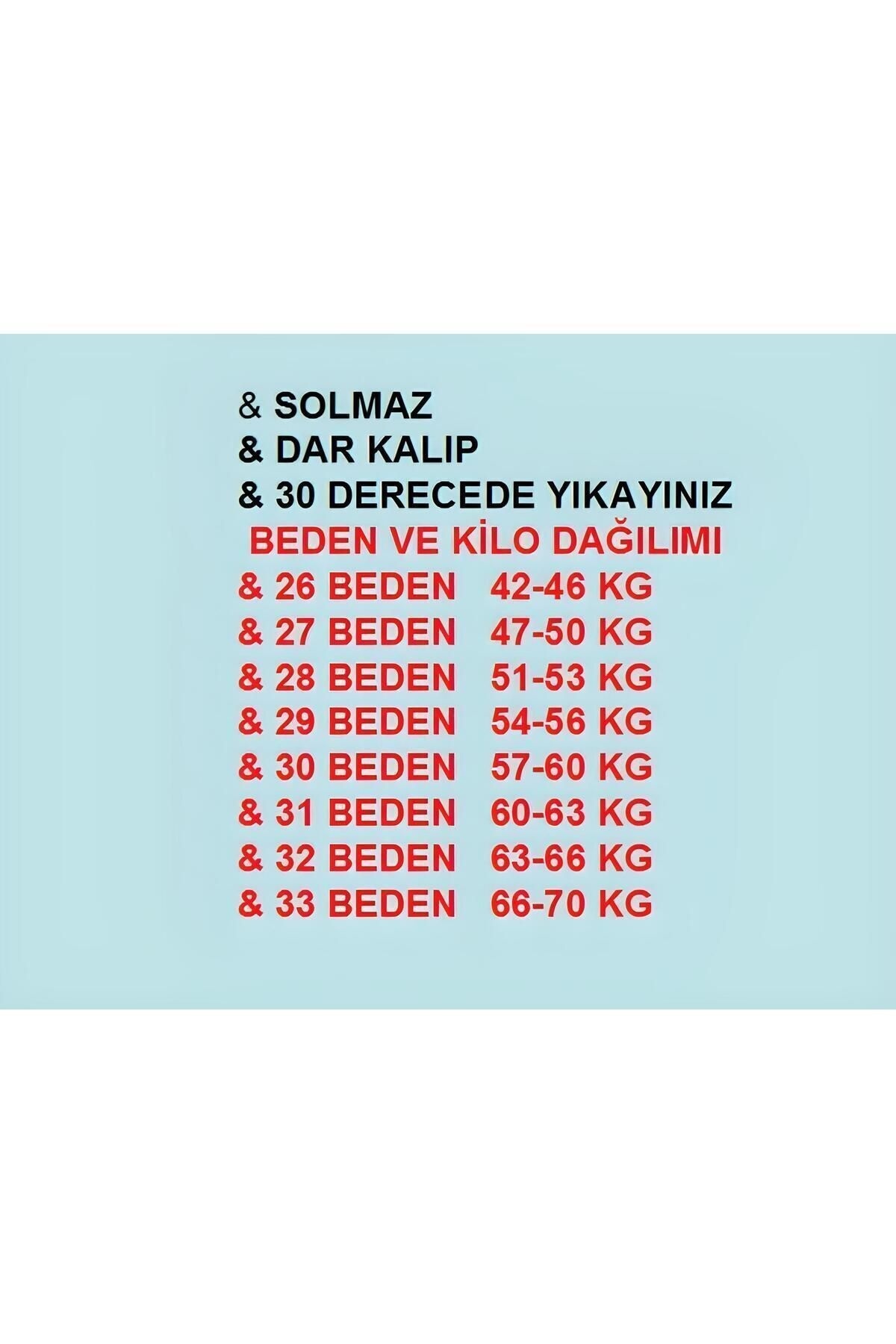 Trn JNS  Nicole Kar Mavi Ispanyol Paça Flare Jeans Ekstra Rahat - Görsel 3