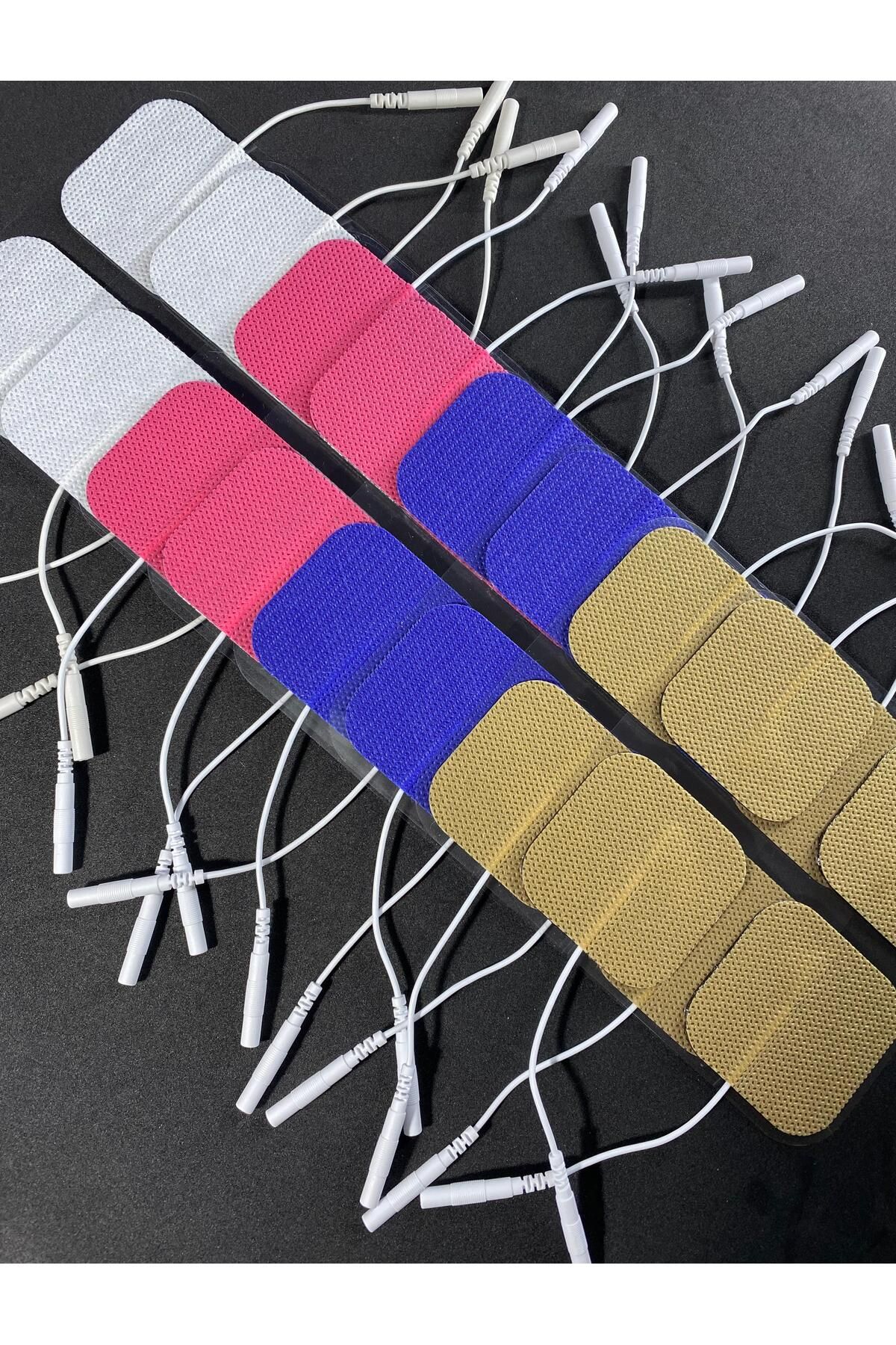 AboutThePerfect 8 Paket, 16 Adet Pembe 5x5 cm Güçlendirilmiş Yapışkanlı Elektrod Pedi