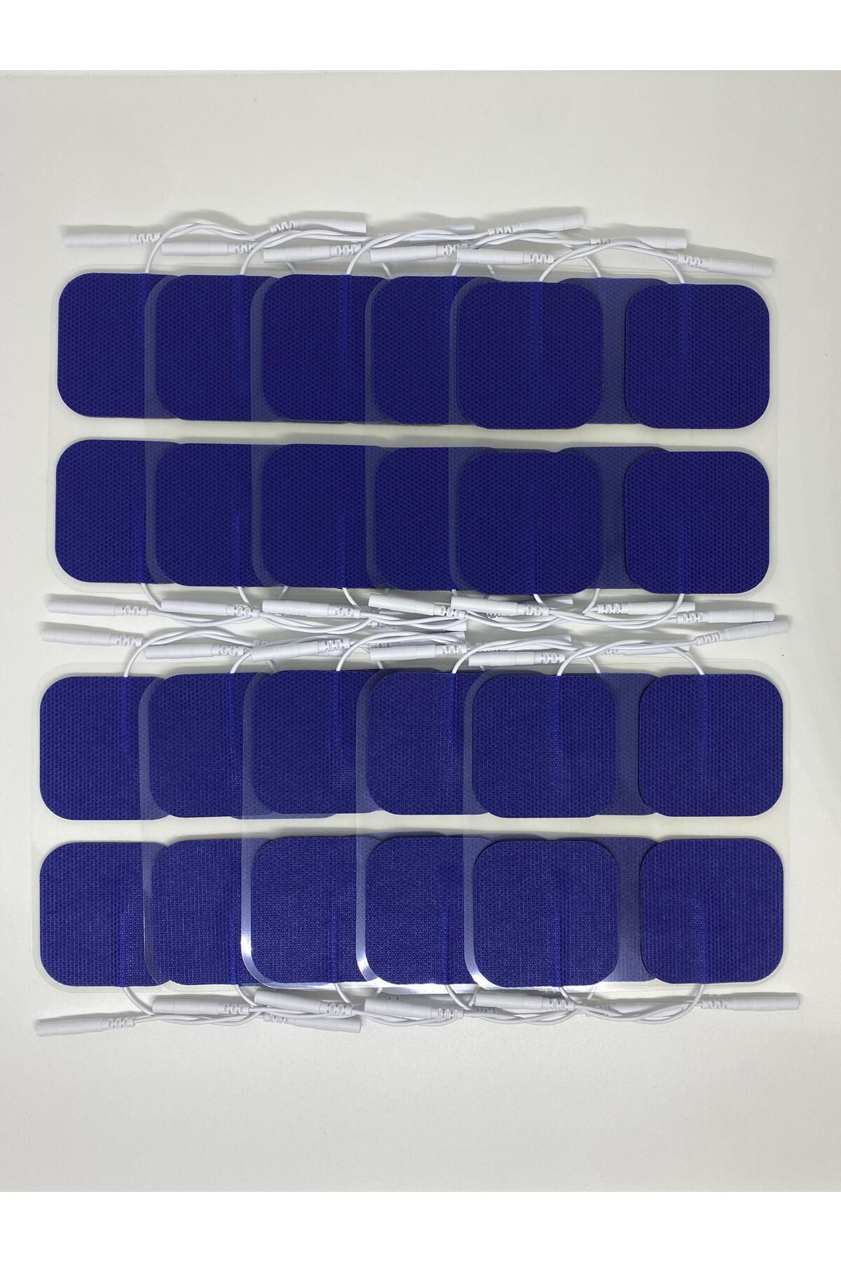 AboutThePerfect 10 Paket, 40 Adet Mavi Elektrod Pedi 5x5 cm, Güçlendirilmiş Yapışkanlı Kumaş