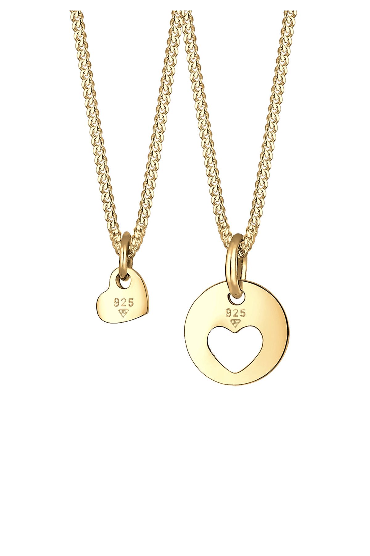 ELLI-Halskette Damen Set Herz Cut-Out Anhänger Mutter Kind Liebe in 925 Sterling Silber rosévergoldet 4