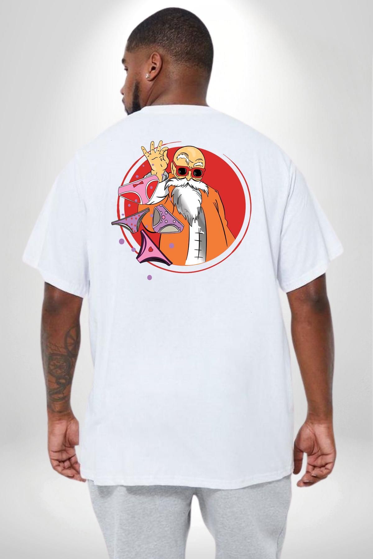 Angemiel-Dragon Ball Anime Rosy Master - Large Size White Unisex T-Shirt, Back Printed 1