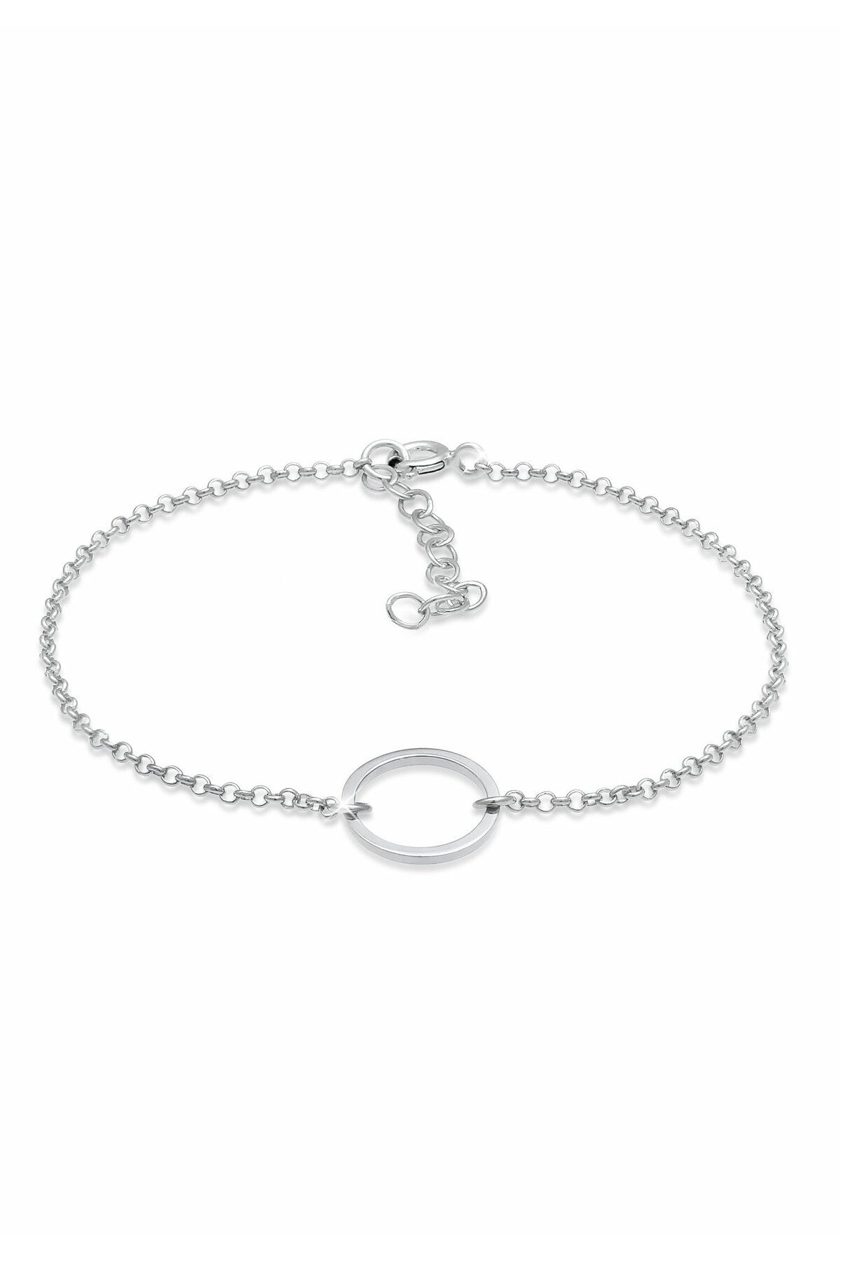 ELLI Brățară Femeie Cerc De Bază Geo Look Din Argint Sterling 925 Femeie - 16 cm