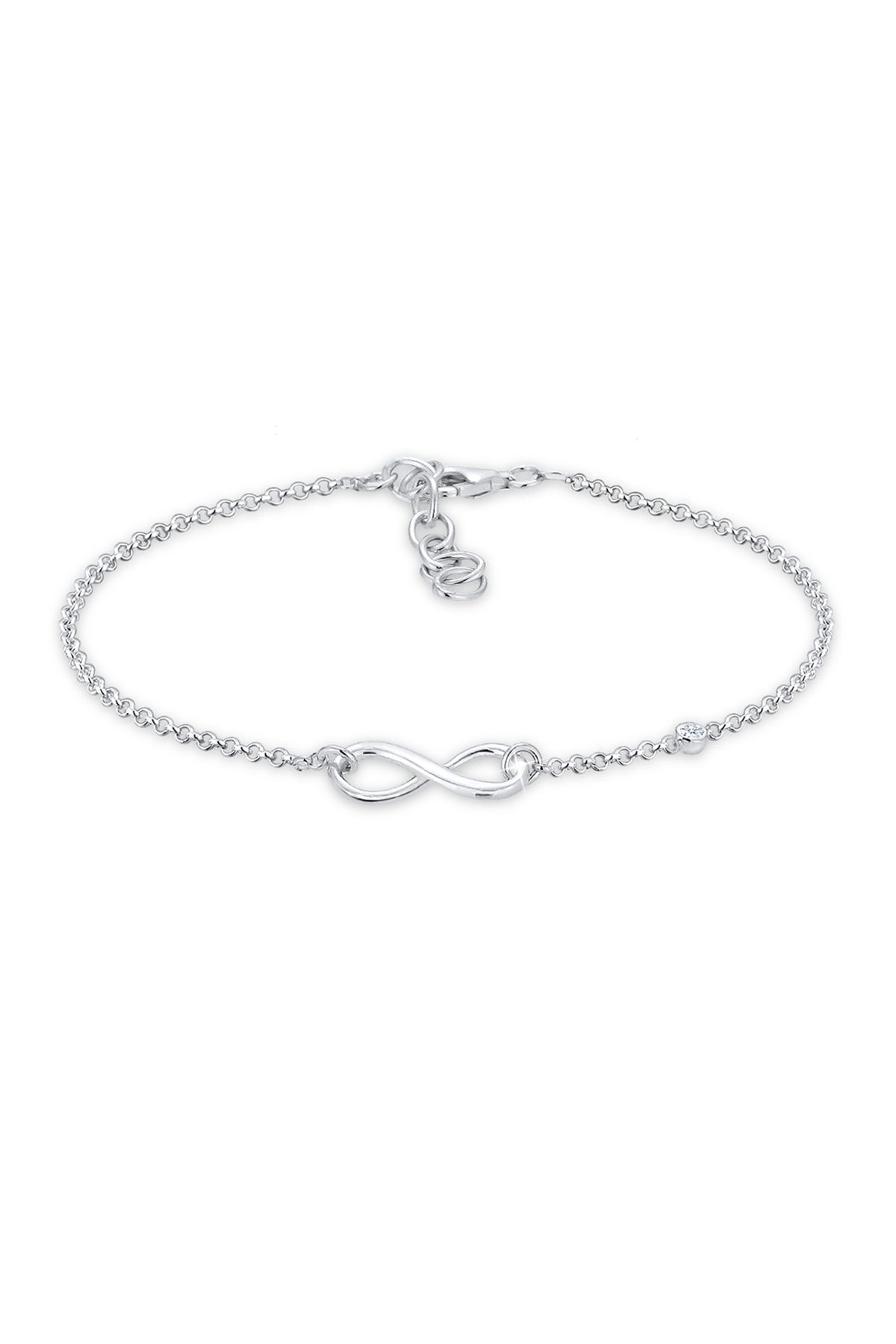 ELLI-Armband Damen Infinity mit Diamant (0,015 ct) in 925 Sterling Silber 1