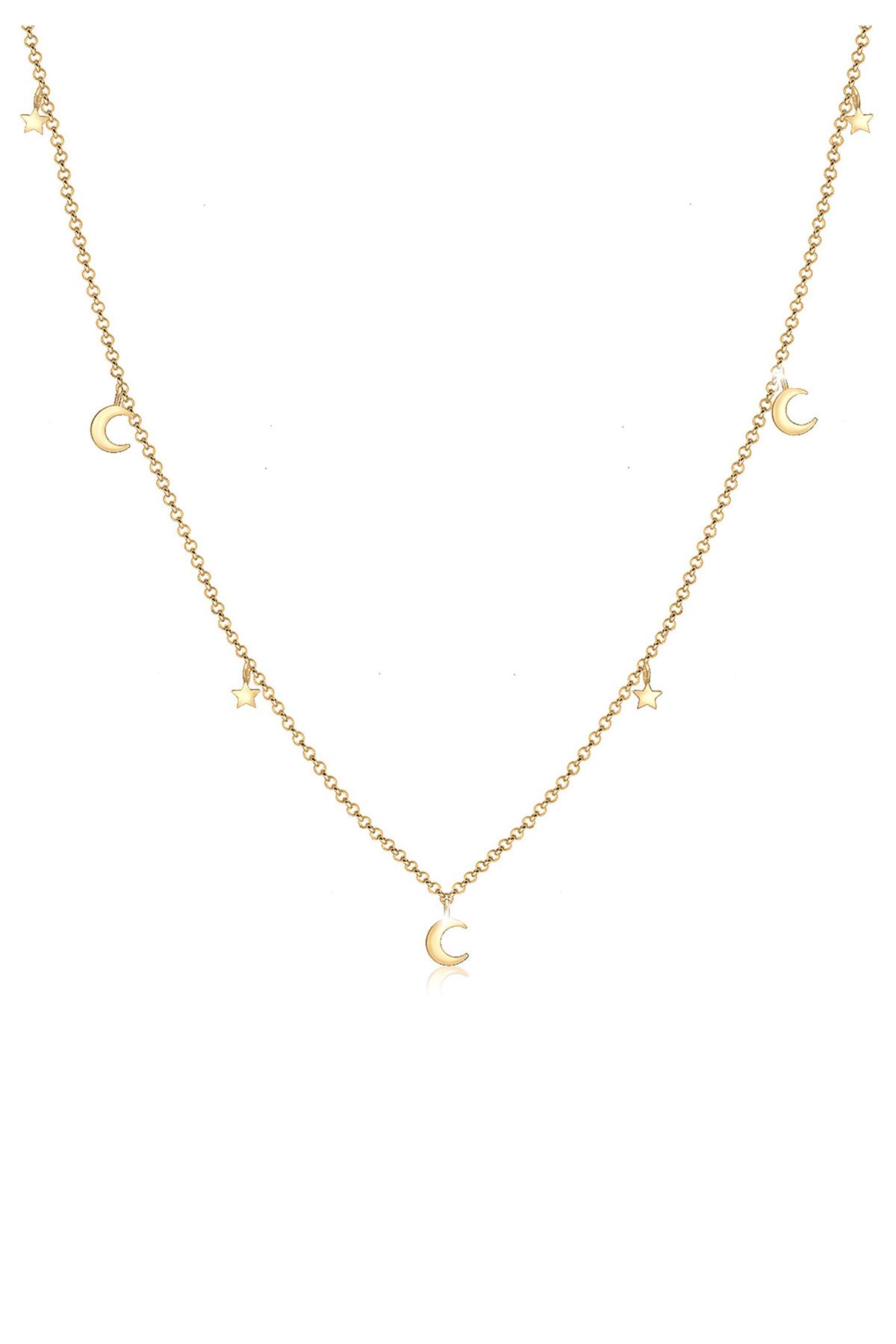ELLI-Halskette Halbmond Stern Astro Trend 925 Sterling Silber 1