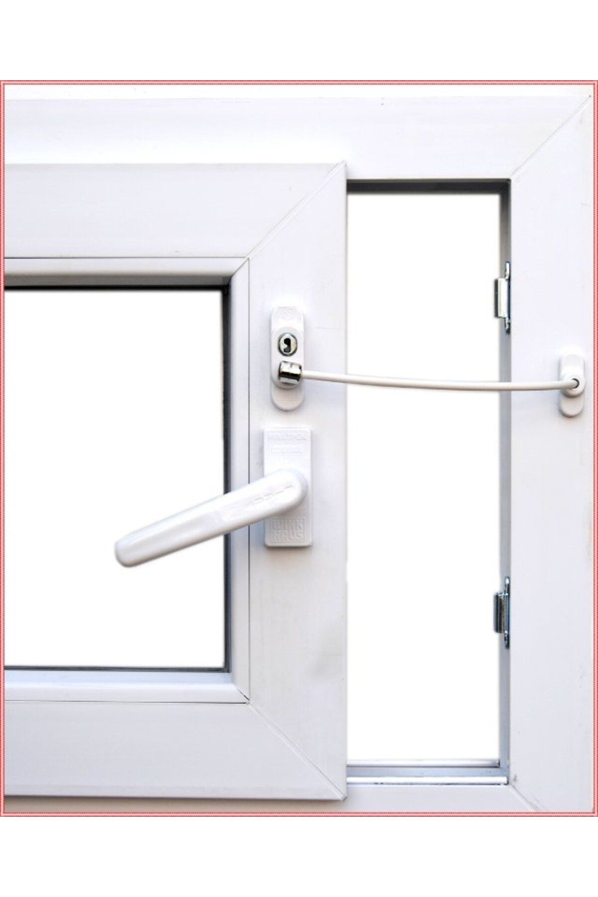 Mobil Dünyası-Pvc Door Window Safety Lock with Key and Rope (4767) - Dgl9069-1467 4