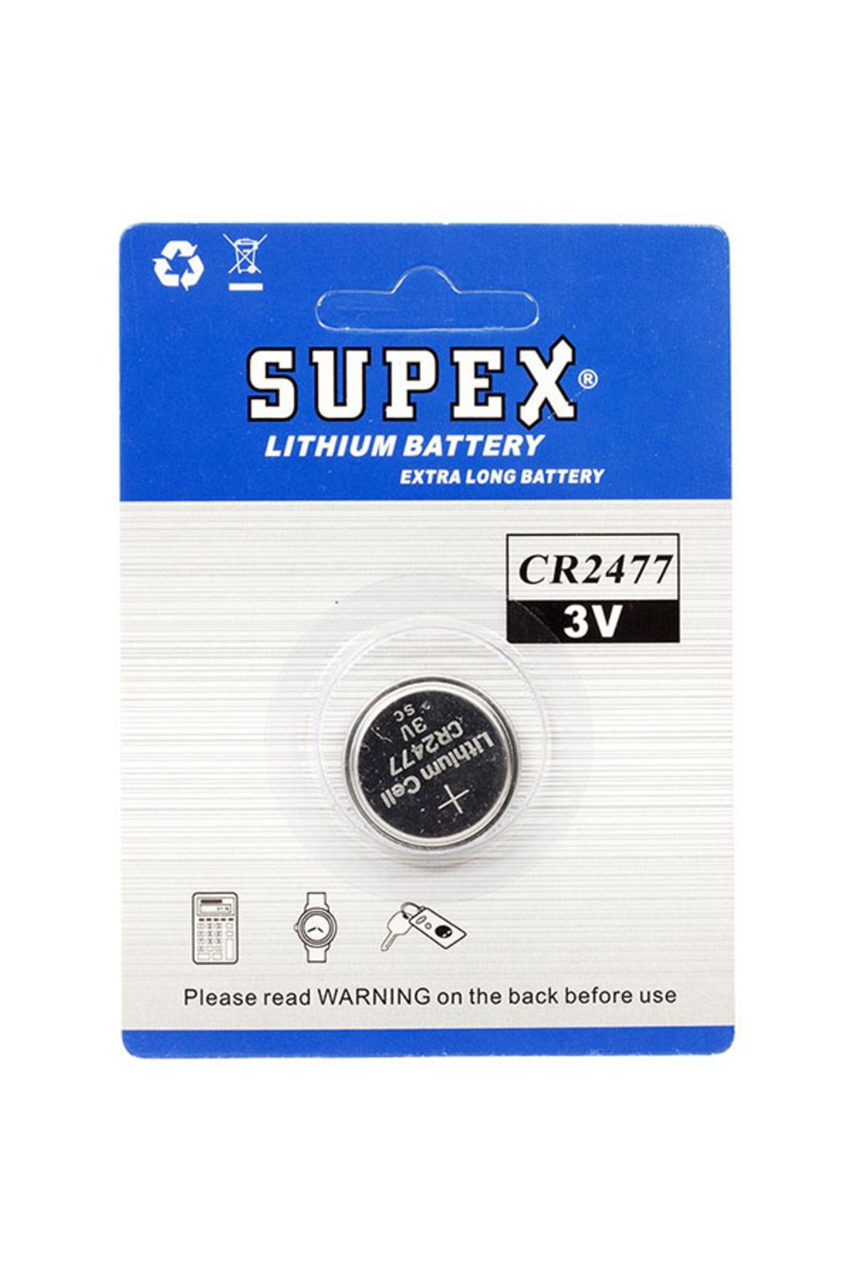 Supex CR2477 3 VOLT LİTYUM PİL (TEKLİ)