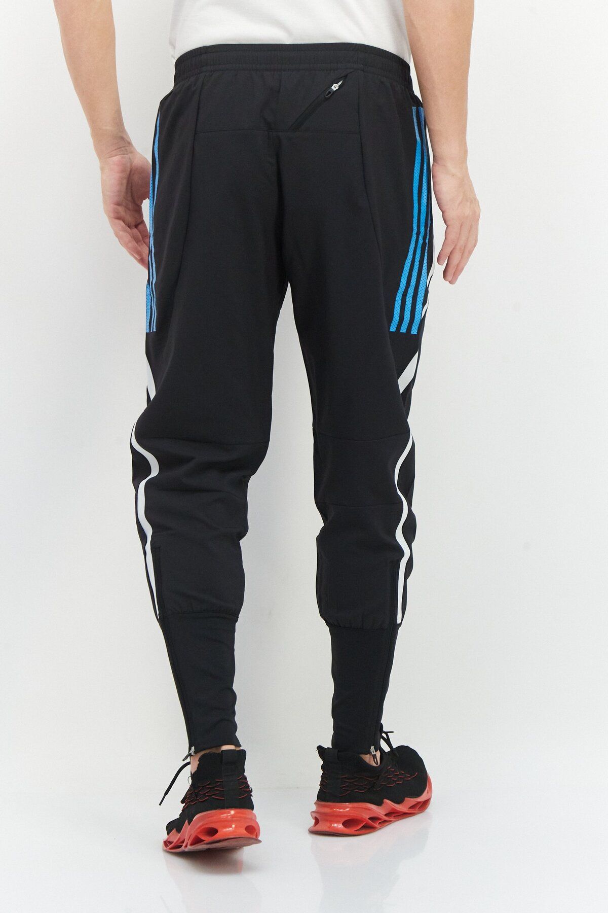 adidas-Men Sportswear Fit Brand Logo Running Pants, Black Combo 2