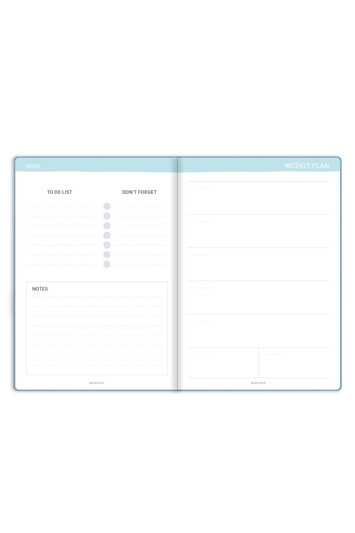 Le Color-Blue Linen Agenda Book - 15X21 Timeless Planner 6