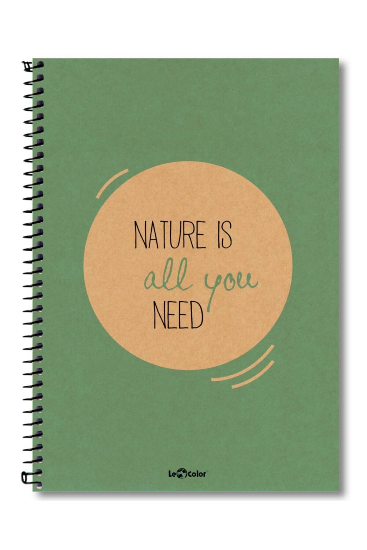 Le Color-Eco Kraft Sp A4 Checkered Notebook Green 1