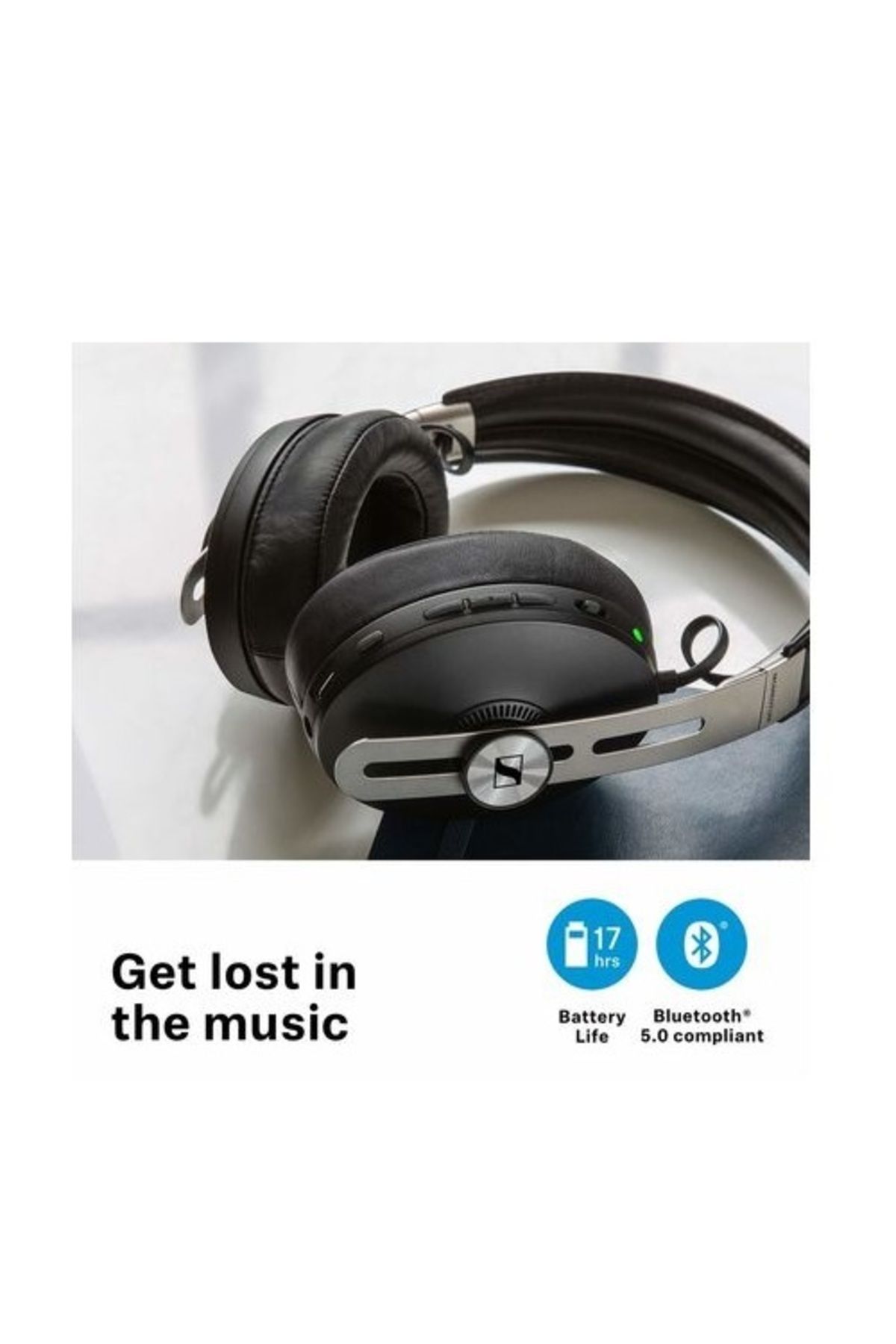 Sennheiser-Momentum 3.0 | Black Color | Wireless Bluetooth Headphone | SH-MOMENTUM-3-BLK 3