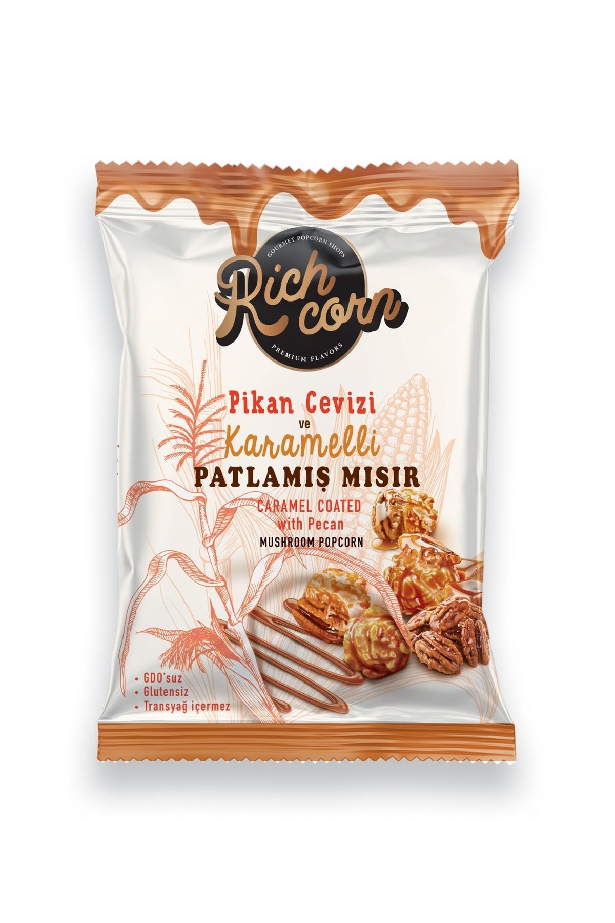 Rich Corn Richcorn Gurme Patlamış Mısır- Pikan Cevizi Karamelli Popcorn 50 g