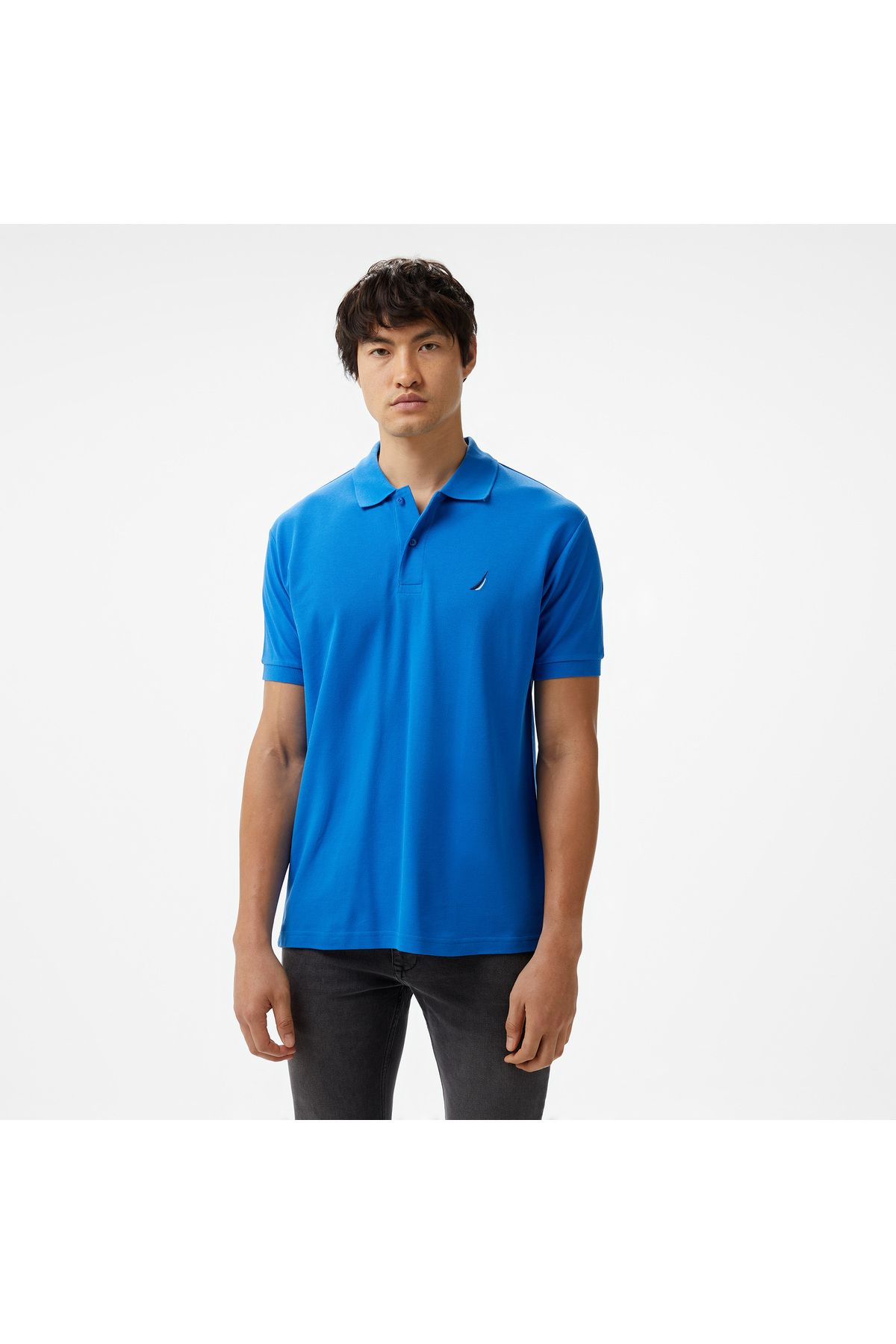 Nautica Erkek Mavi Classic Fit Kısa Kollu Polo