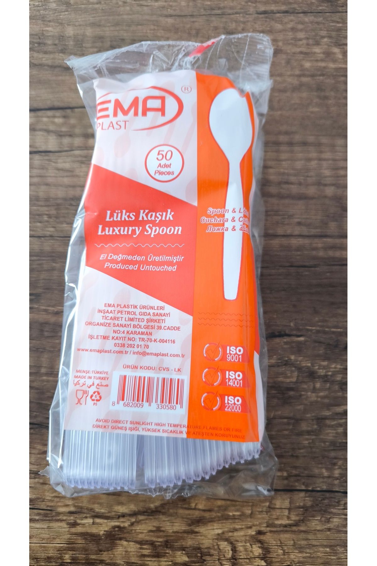 Ema Plast 50'li Plastik Kaşık A Kalite - El Değmeden Üretildi- Spoon