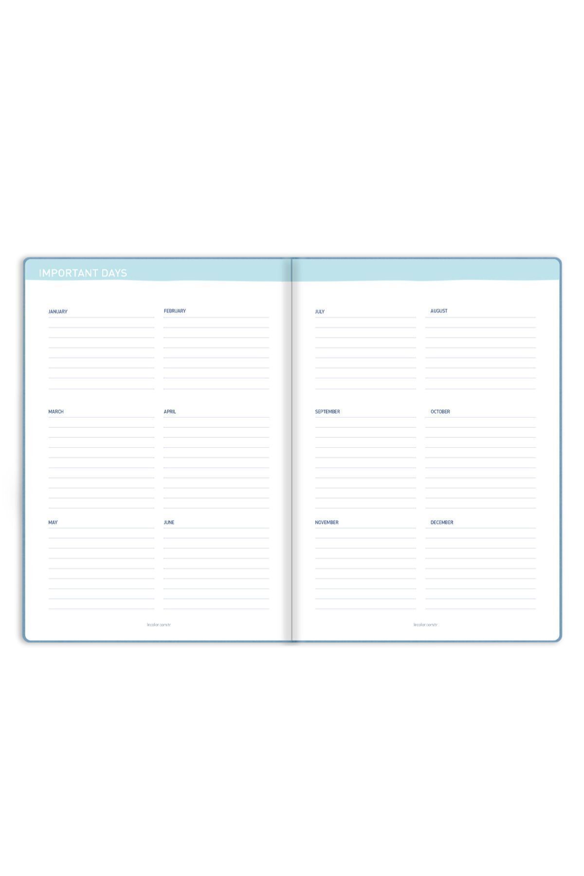 Le Color-Blue Linen Agenda Book - 15X21 Timeless Planner 4