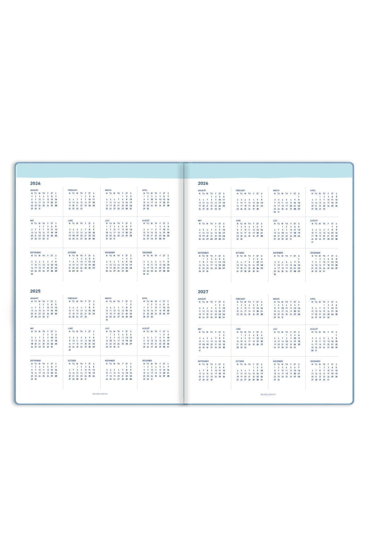 Le Color-Blue Linen Agenda Book - 15X21 Timeless Planner 3