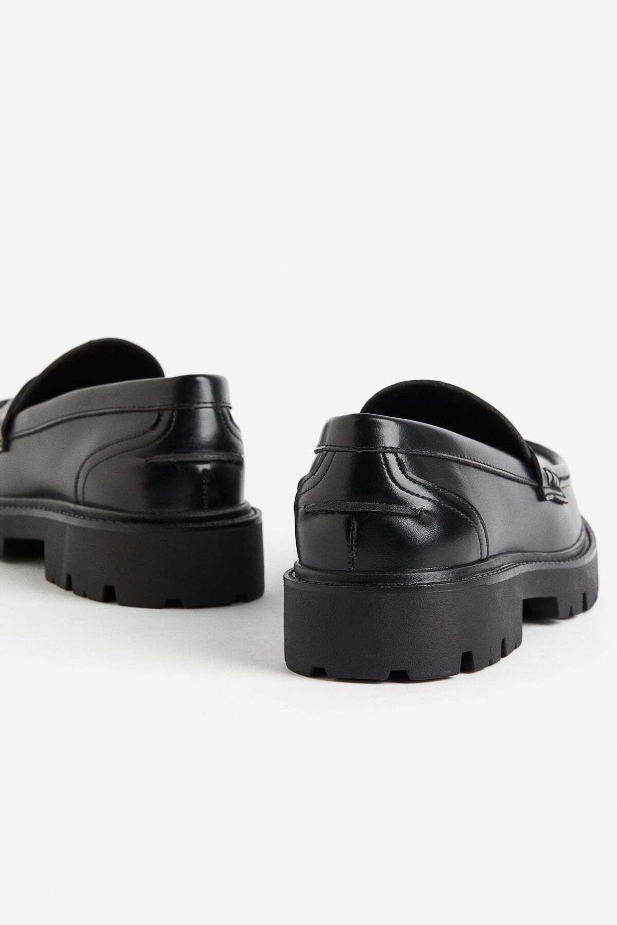 H&M-Chunky black loafers 5