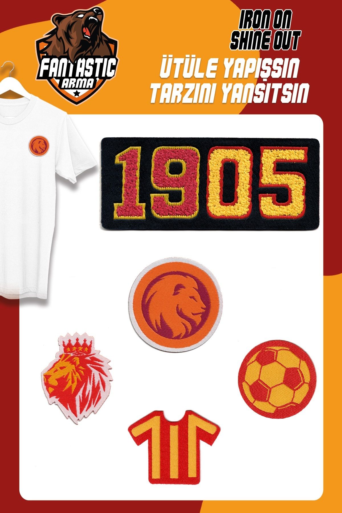 FANTASTIC ARMA Ütü Ile Yapışan Dokuma Arma/Patch Takım, Taraftar Modeli