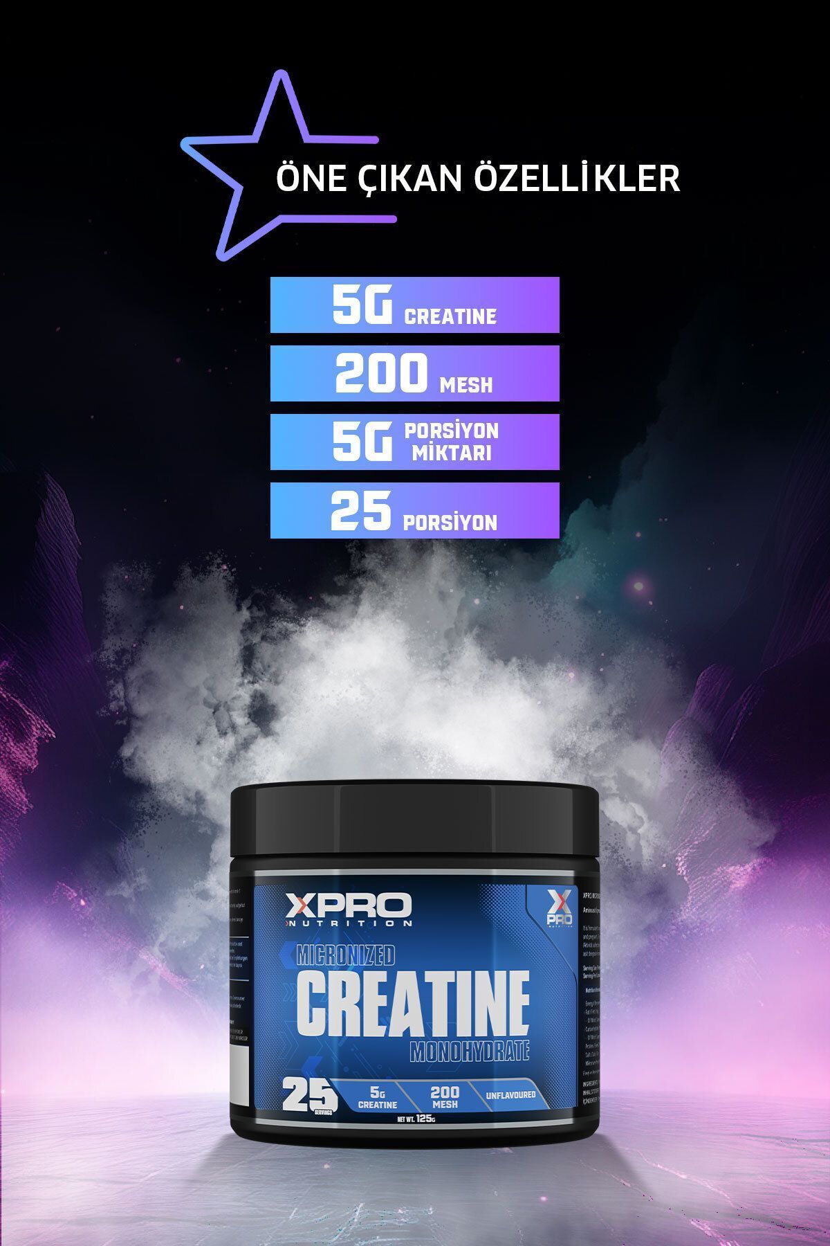 Xpro Nutrition Xpro Creatine Monohydrate 125gr Kreatin-2