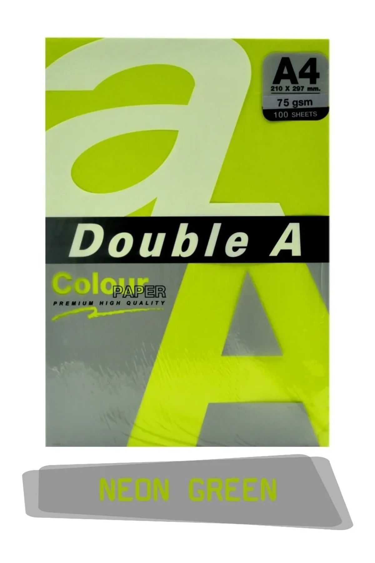 double A Renkli Fotokopi Kağıdı 100 Lü A4 75 Gr Neon Green