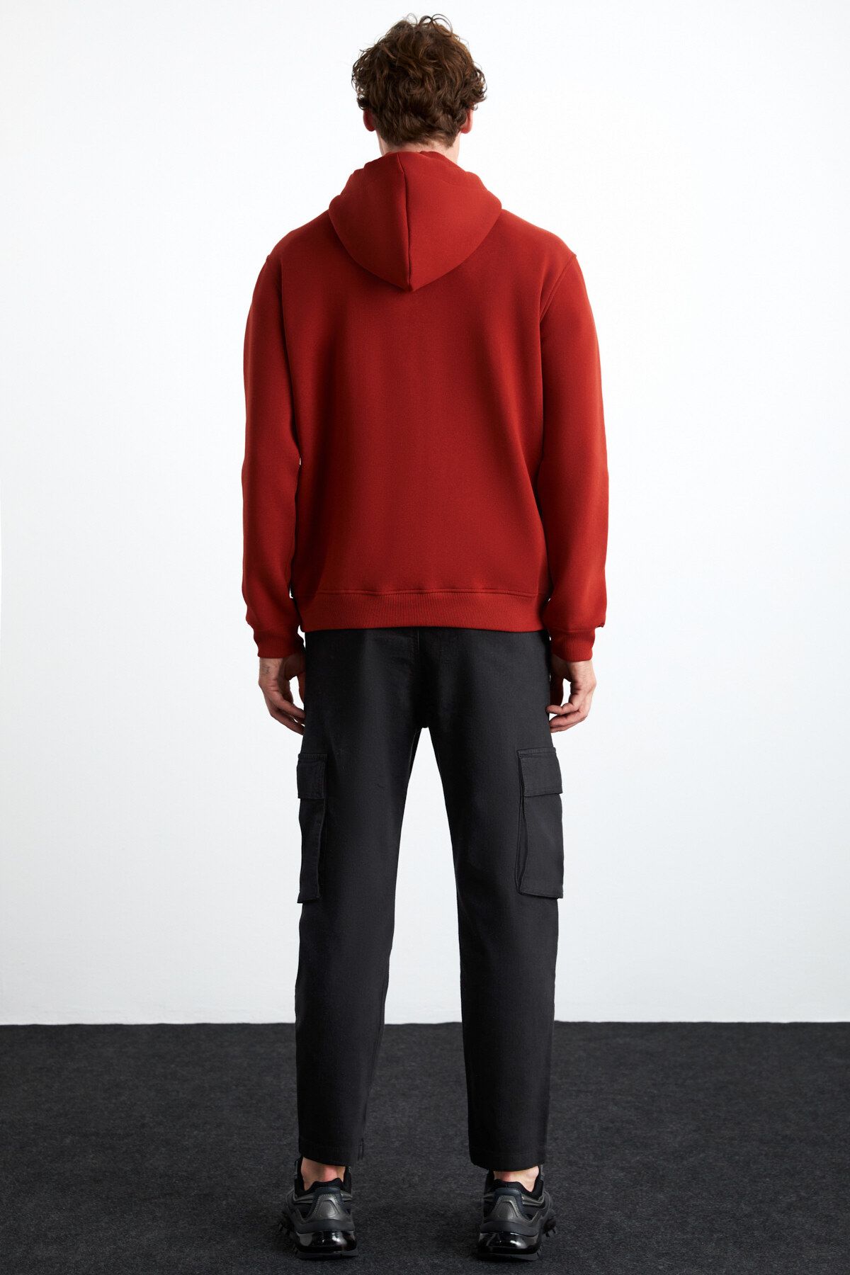 GRIMELANGE-MYLES Herren-Sweatshirt mit 3 Fäden in Ziegelfarbe 5