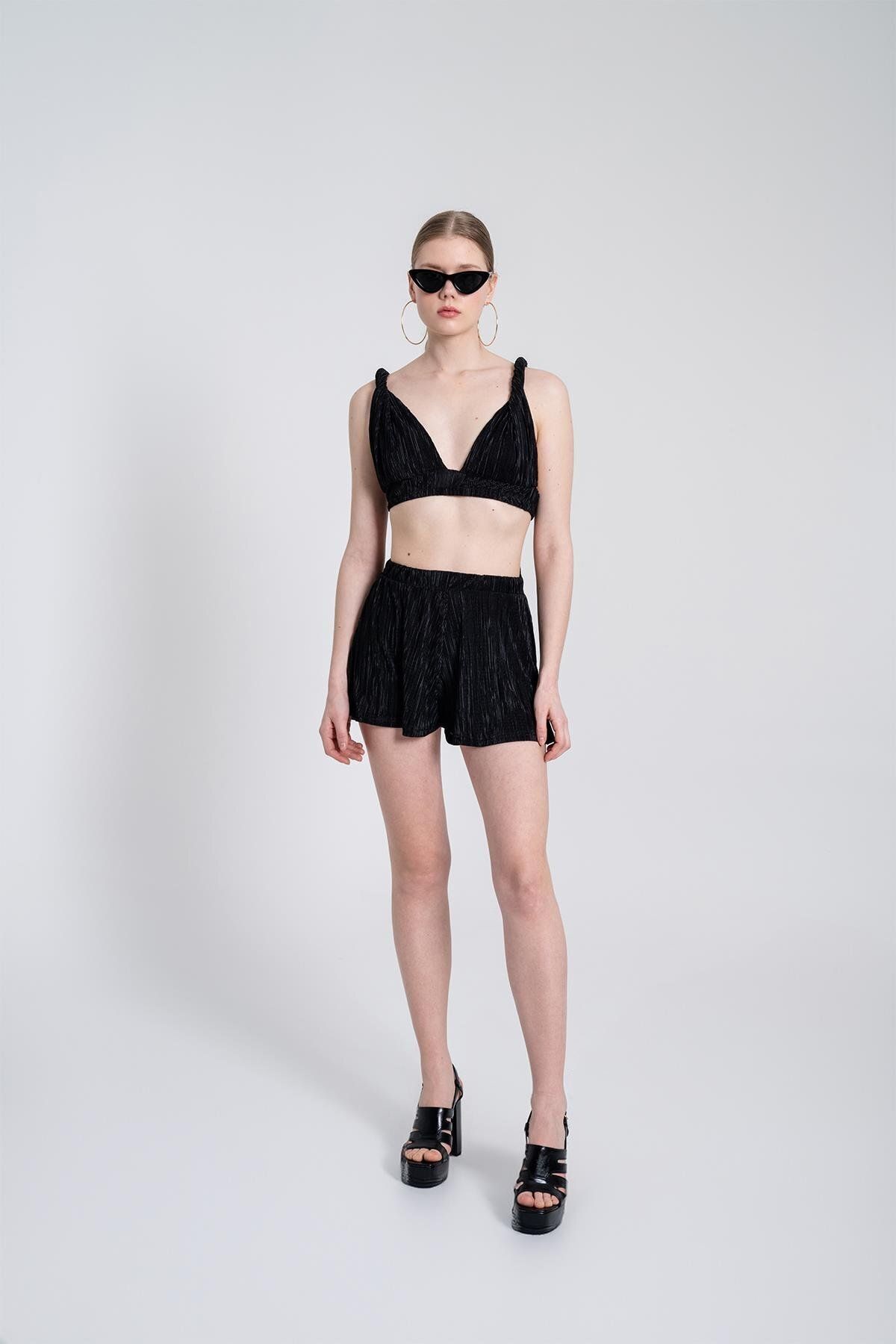 HOLLY LOLLY-Black Comfy Shorts 1