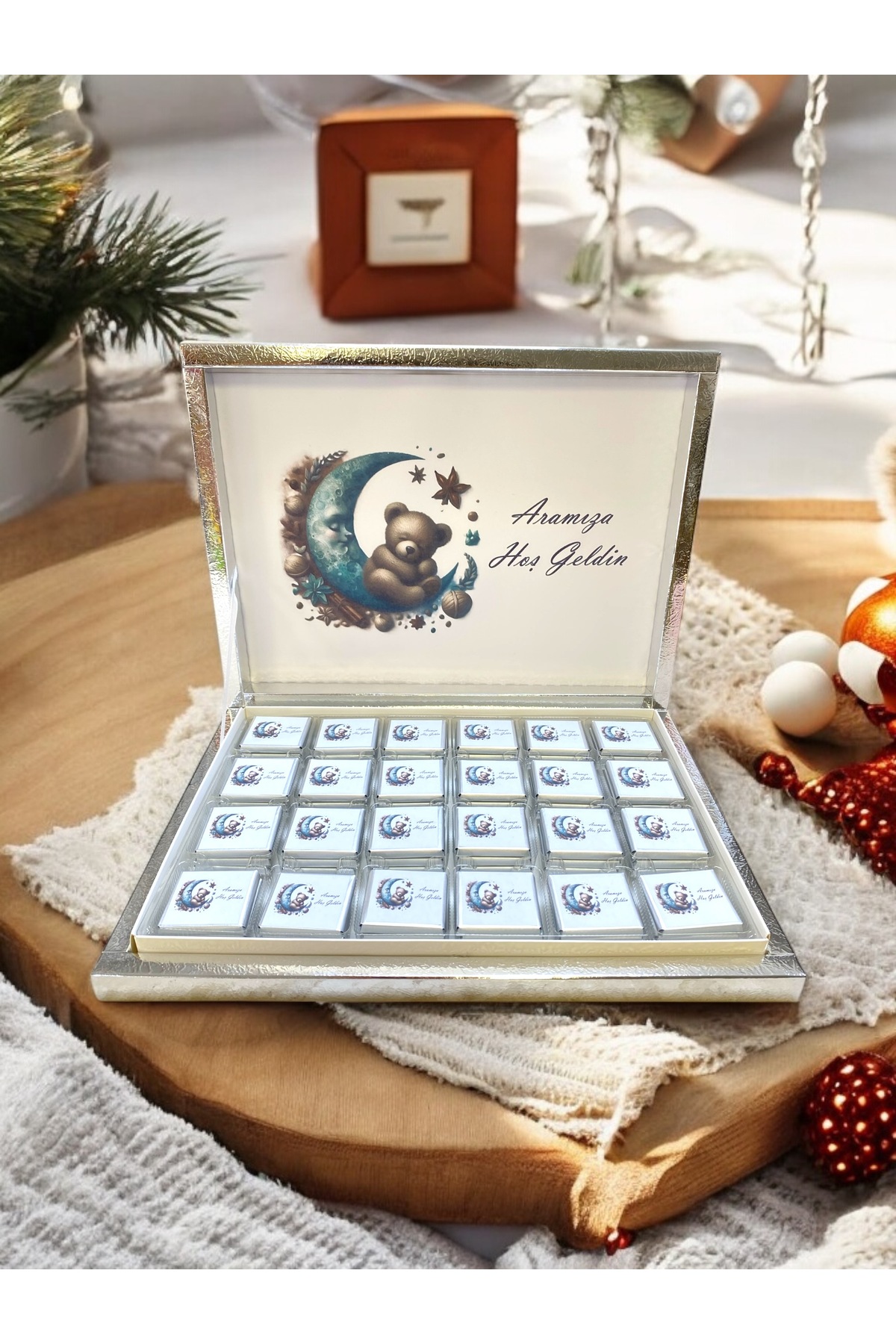 altıniz gıda NEW!!(ELİTÇİKOLATA) Isme Özel AYICIK Erkek Bebek Çikolatası Dogum-yaş Günü-hediyelik Çikolata 72Lİ fotoğrafı 3 (önizleme)