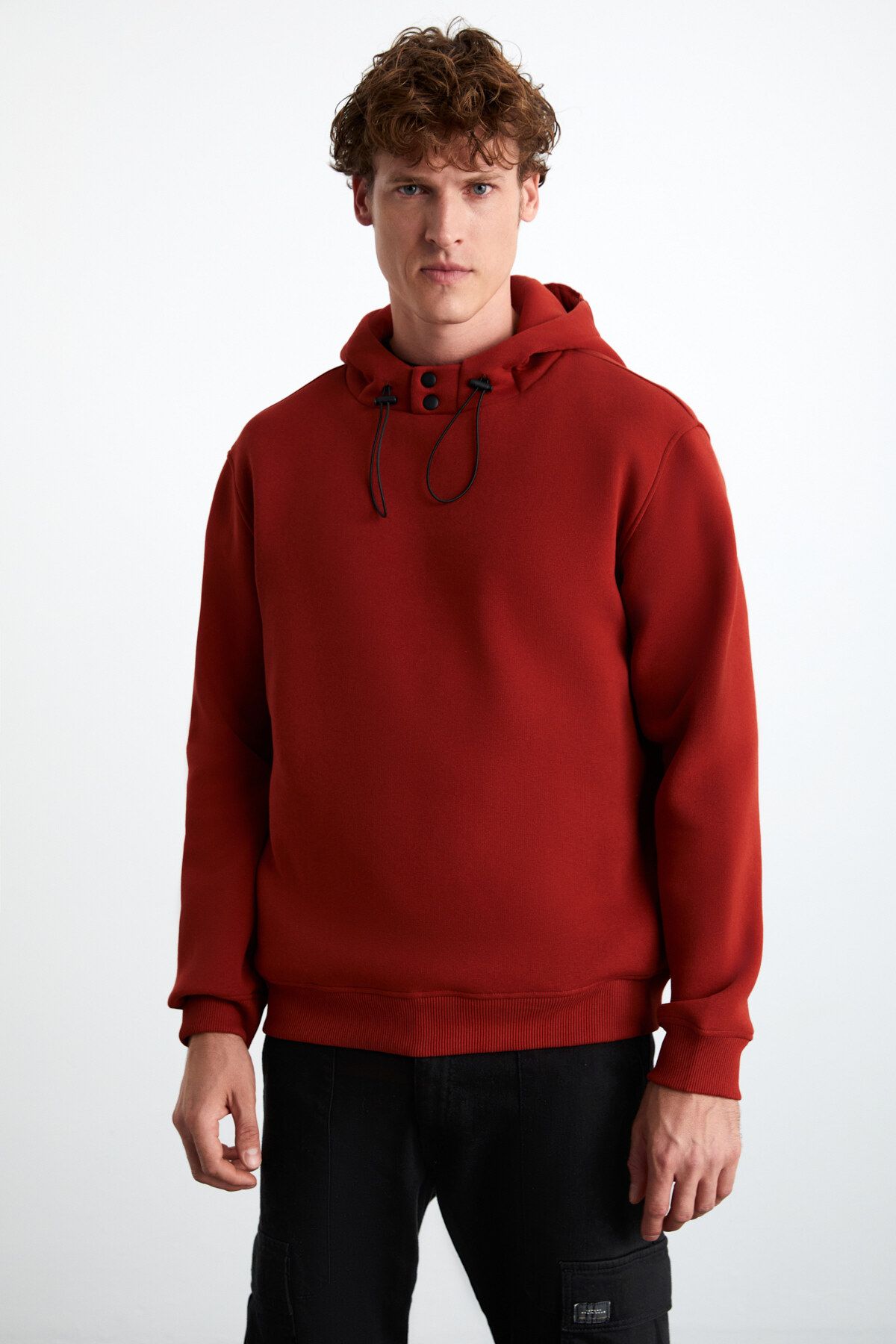 GRIMELANGE-MYLES Herren-Sweatshirt mit 3 Fäden in Ziegelfarbe 3