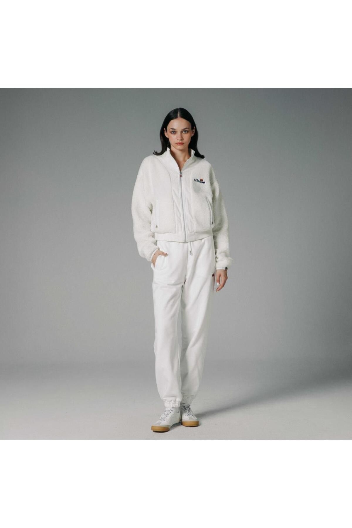Ellesse-White Trucker Jacket - Women, Model Ef184 8