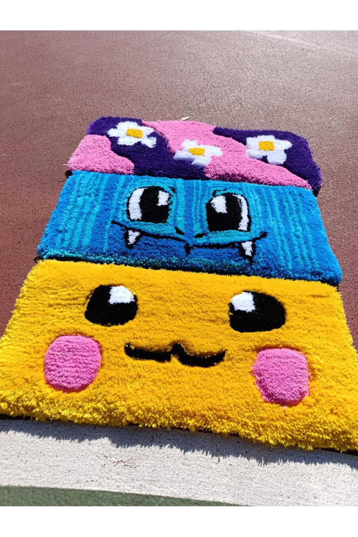 Tuft Juji-Pikachu and Pokémon Coasters Set - Custom Design, Keyboard Supported Carpet 1