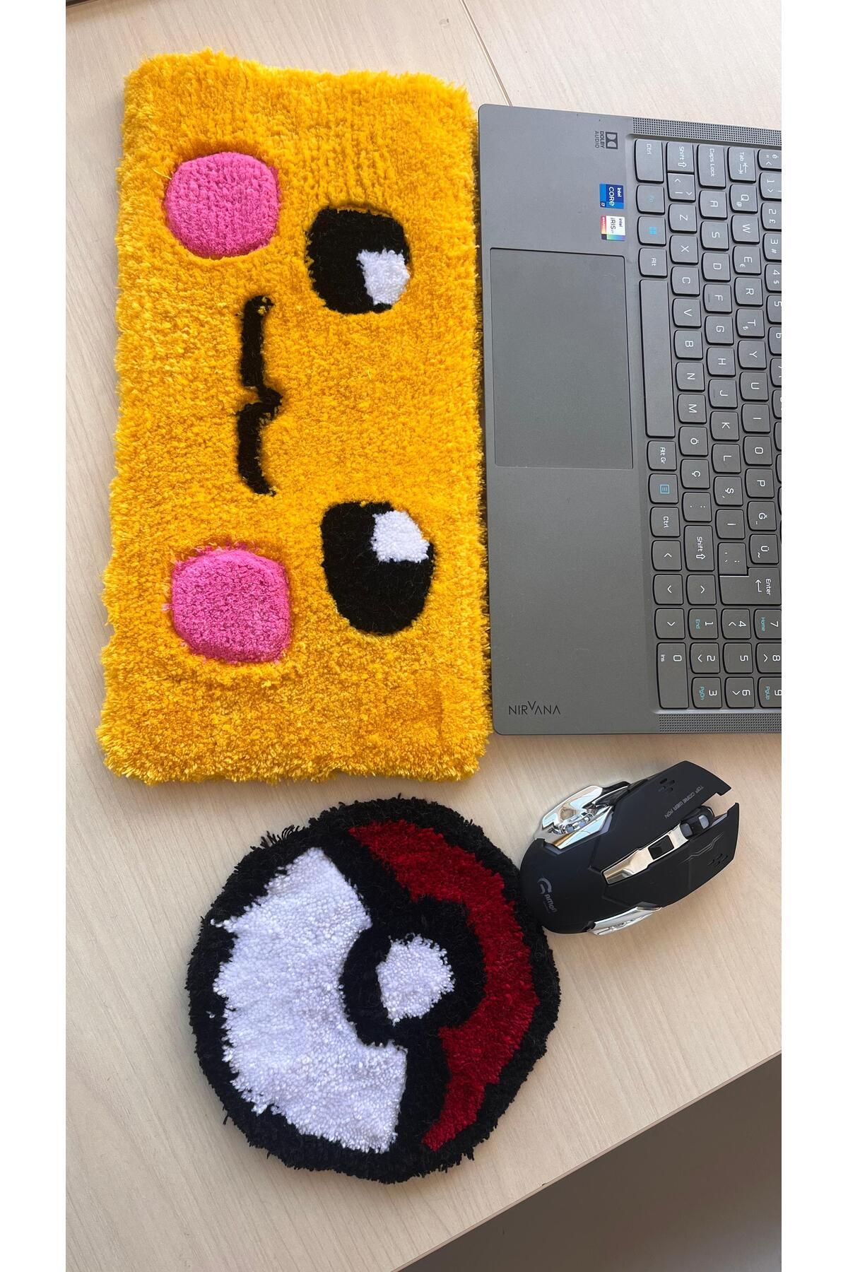 Tuft Juji-Pikachu and Pokémon Coasters Set - Custom Design, Keyboard Supported Carpet 2