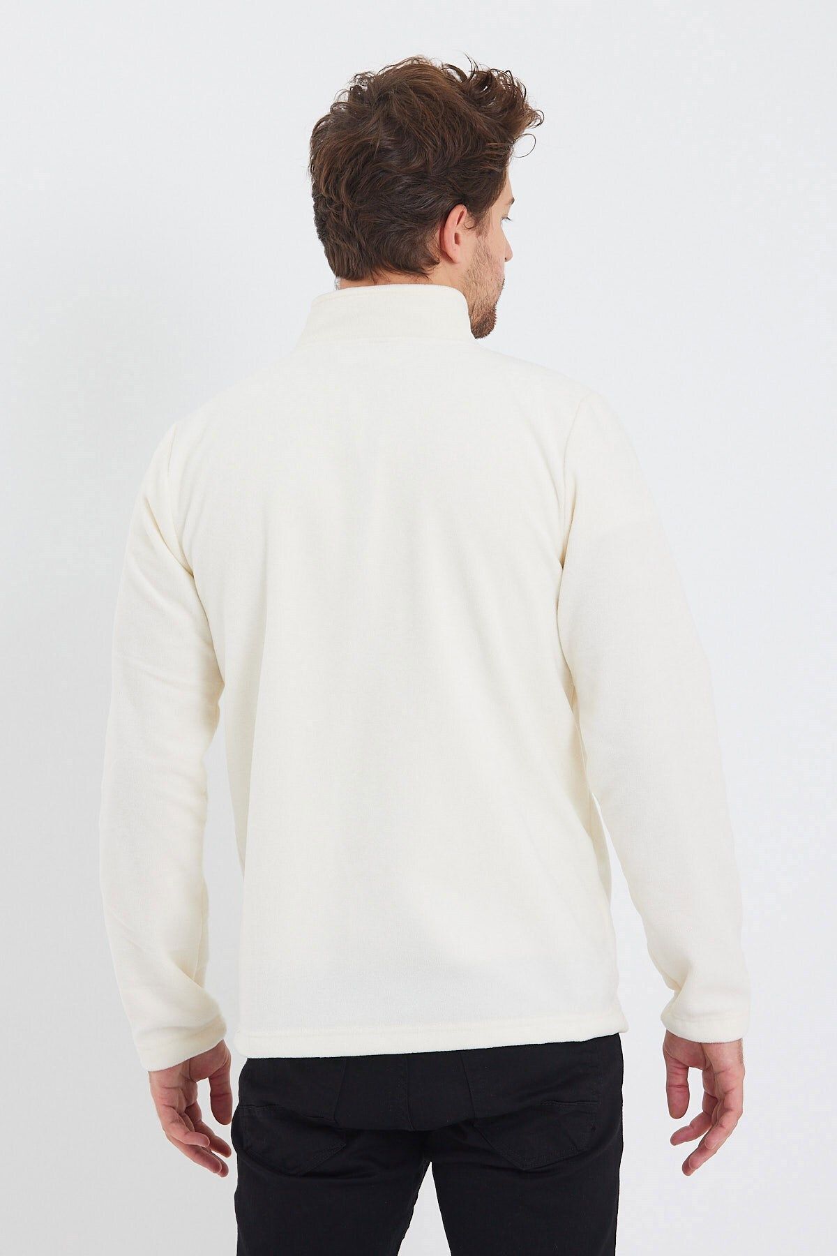 MAXIMILLIAN-White Color 3-Pocket Zippered Men's Fleece - White 7