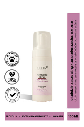 nefin beauty Yüz Temizleme Köpüğü Akne ve Leke Karşıtı Detoks Etkili (150ML)