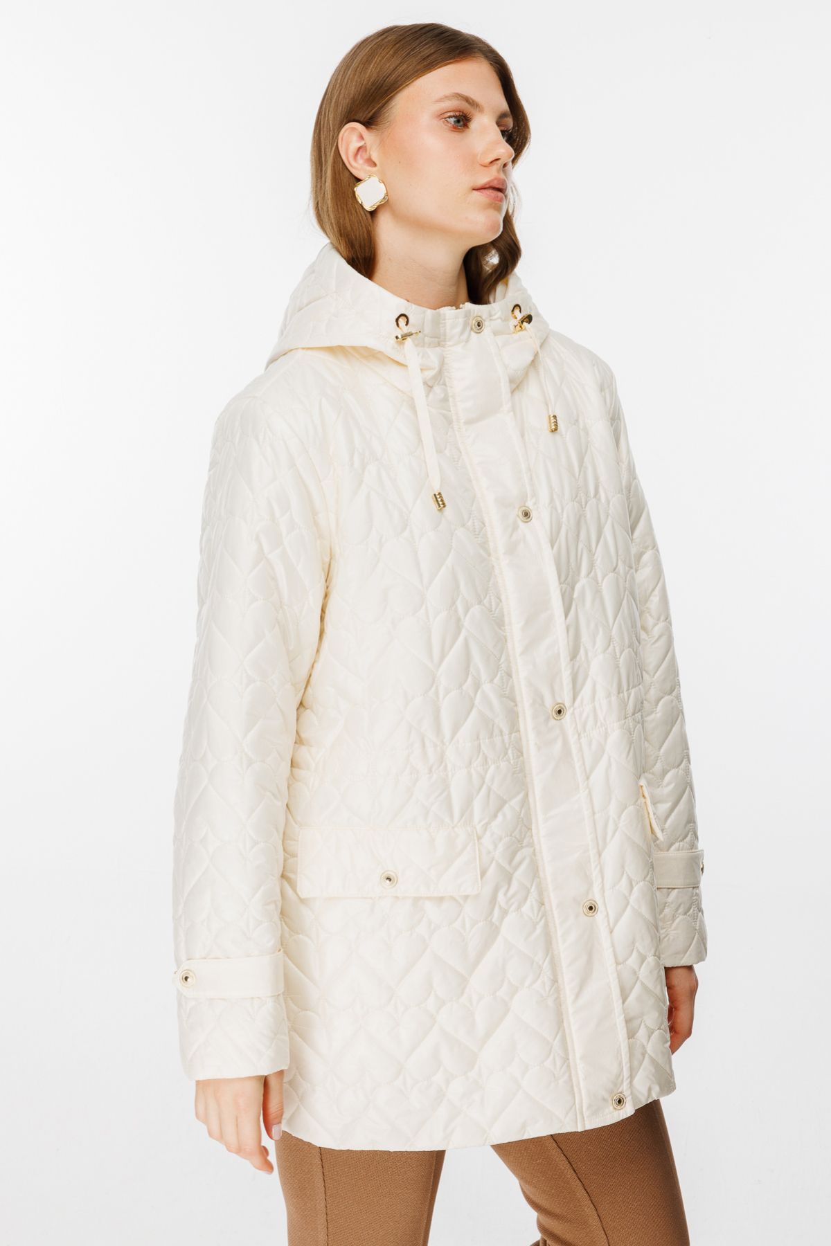 Ekol-Quilted Coat with Cover Pockets 4