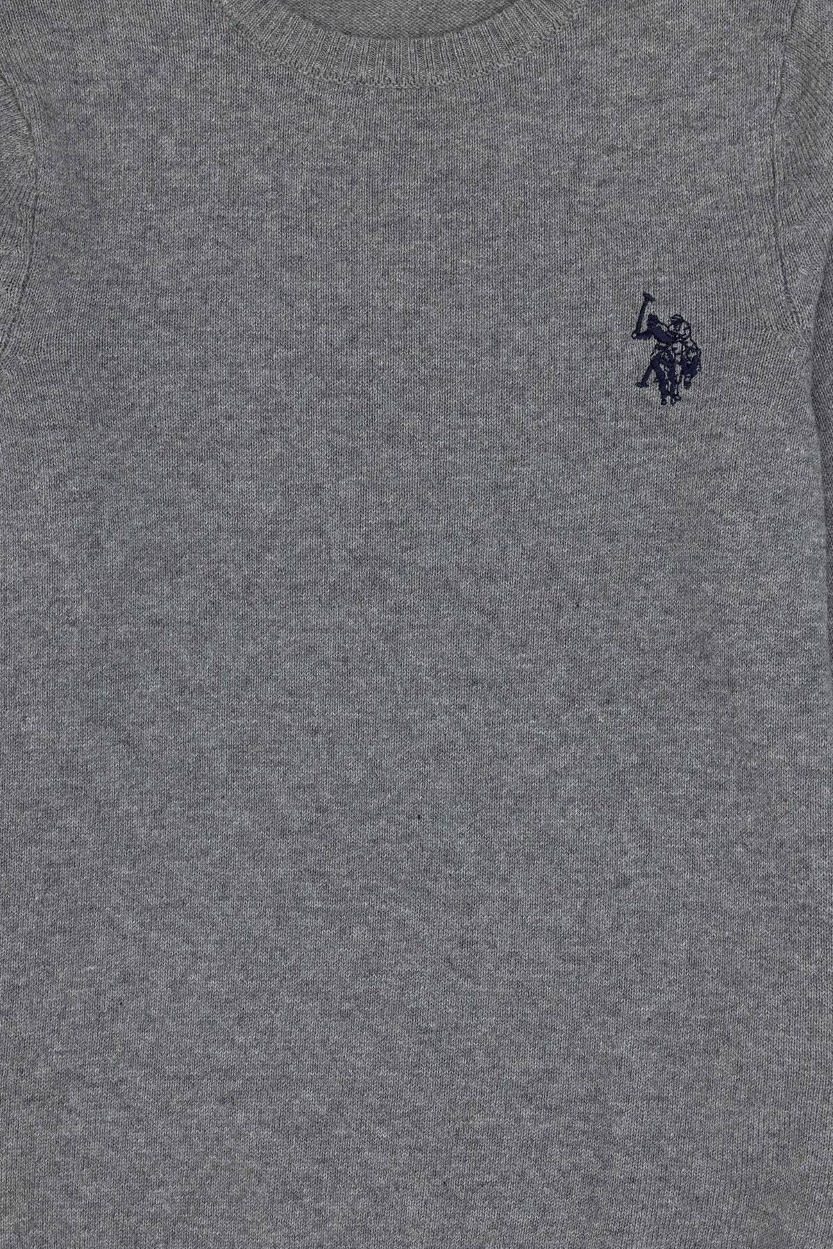 U.S. Polo Assn.-Boy's Gray Melange Basic Crew Neck Sweater 50294188 -Vr086 5