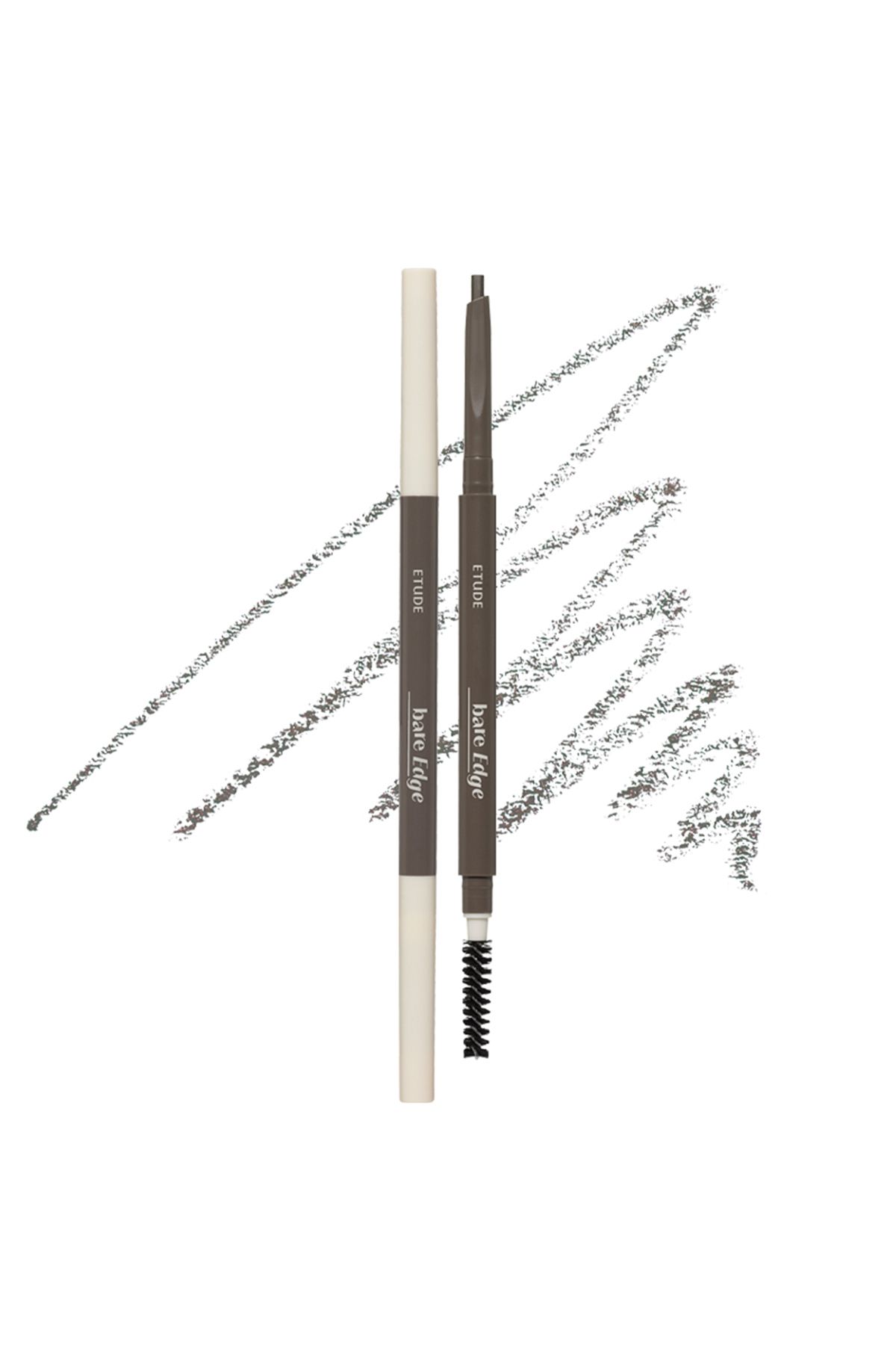 ETUDE Bare Edge Slim Brow / 3D Altıgen Uçlu Doğal Görünüm Veren Kaş Kalemi - 03 Gray Brown