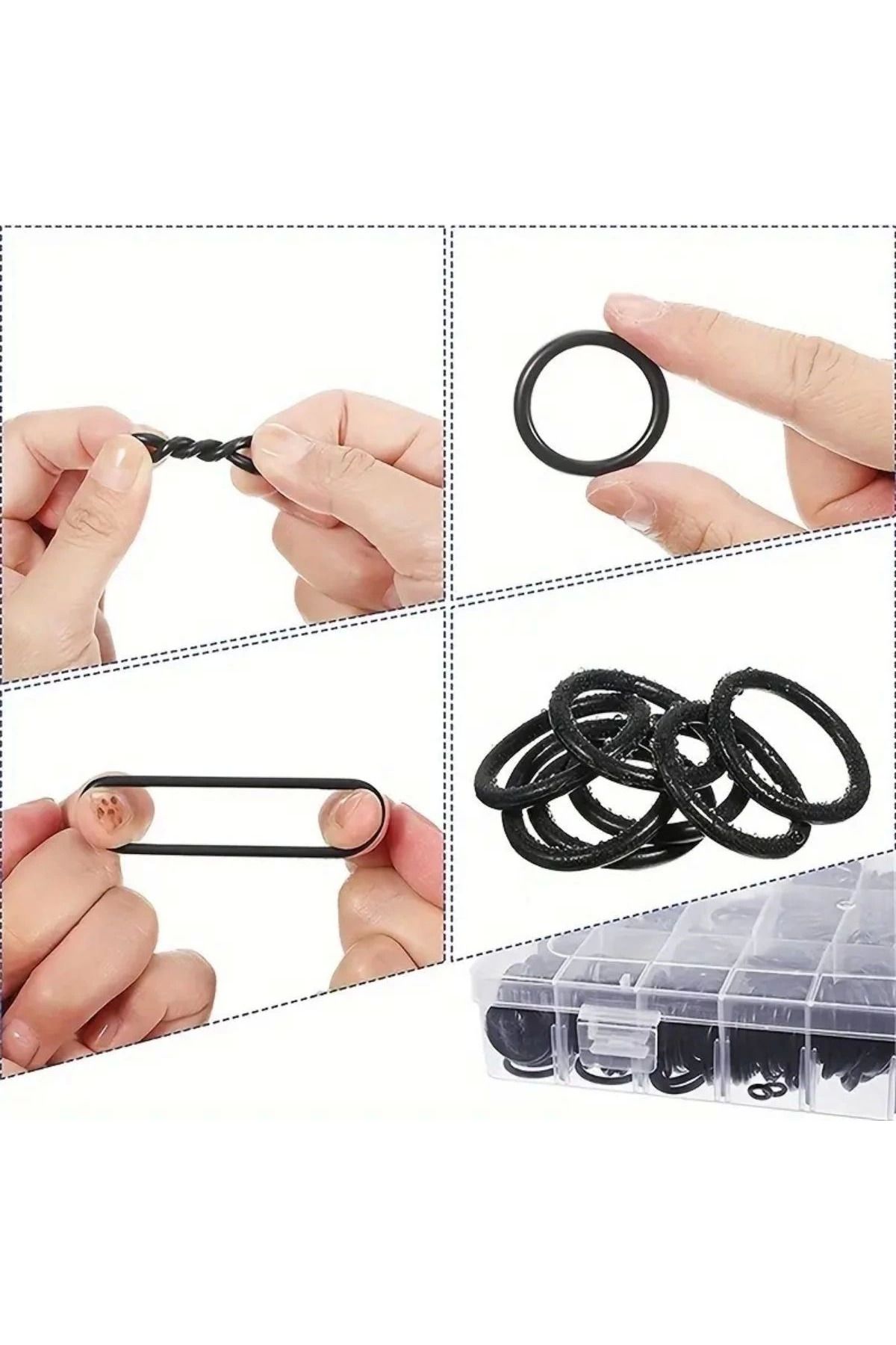 Barkdiss-Buffer ®   225 Pieces Rubber Seal Kit, O Ring Set with Self-Storage Box 3