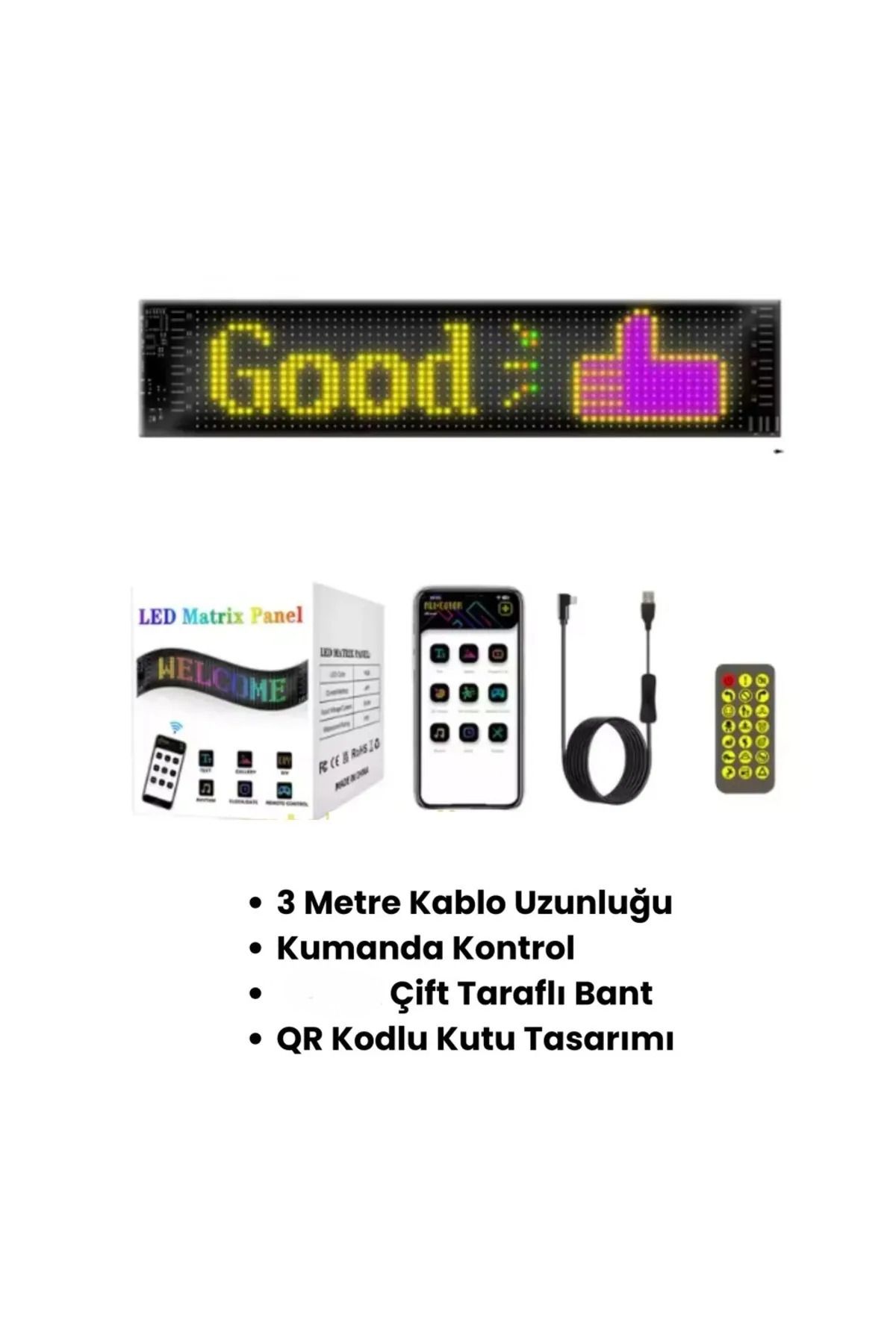 MATECHNO-Rgb Led Matrix Panel - App Control Controlled, Workplace Automobile Truck Sticking Screen 5