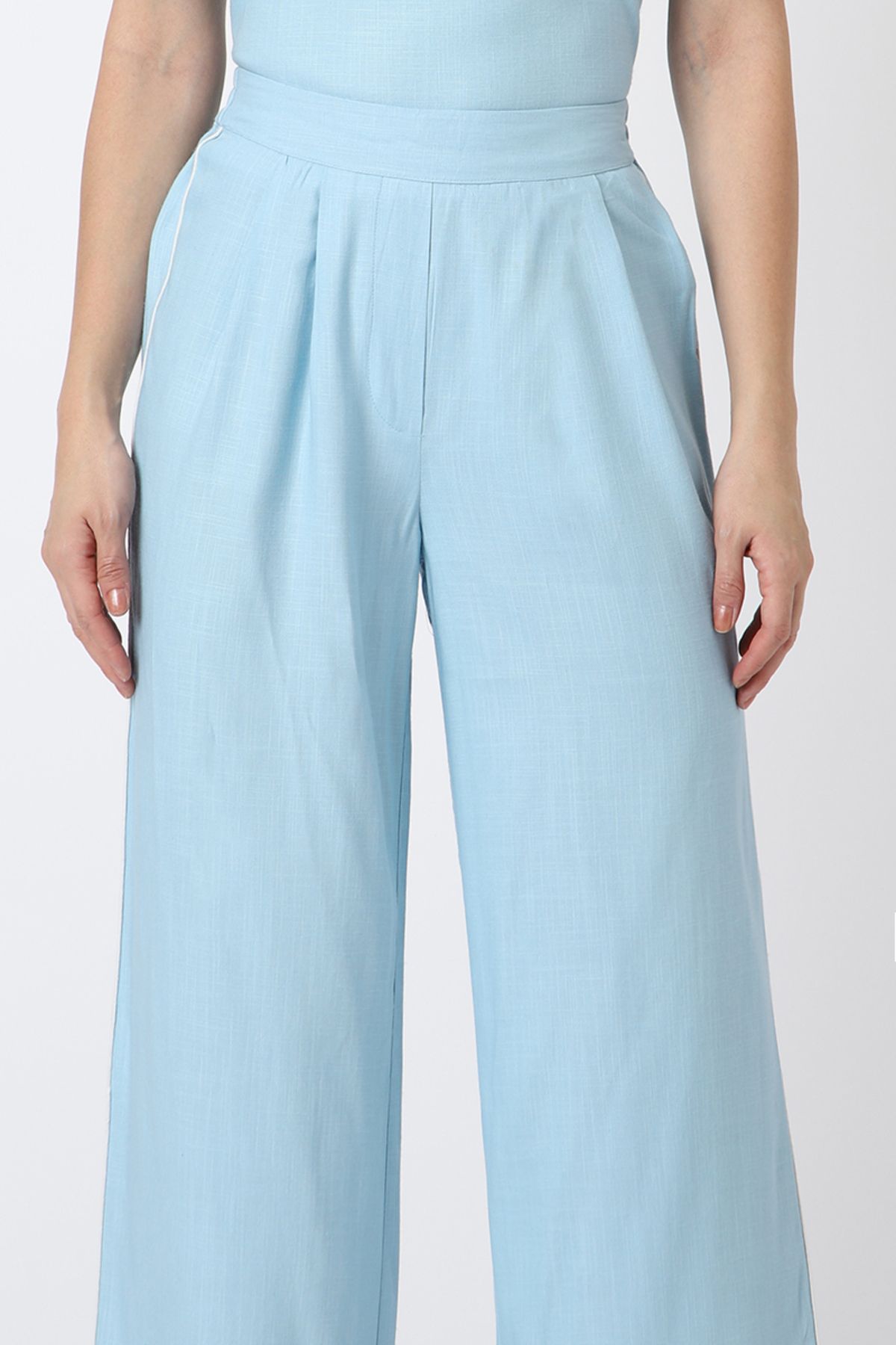 RİNA-When Life Gives Lemons Casual Pant Blue 4