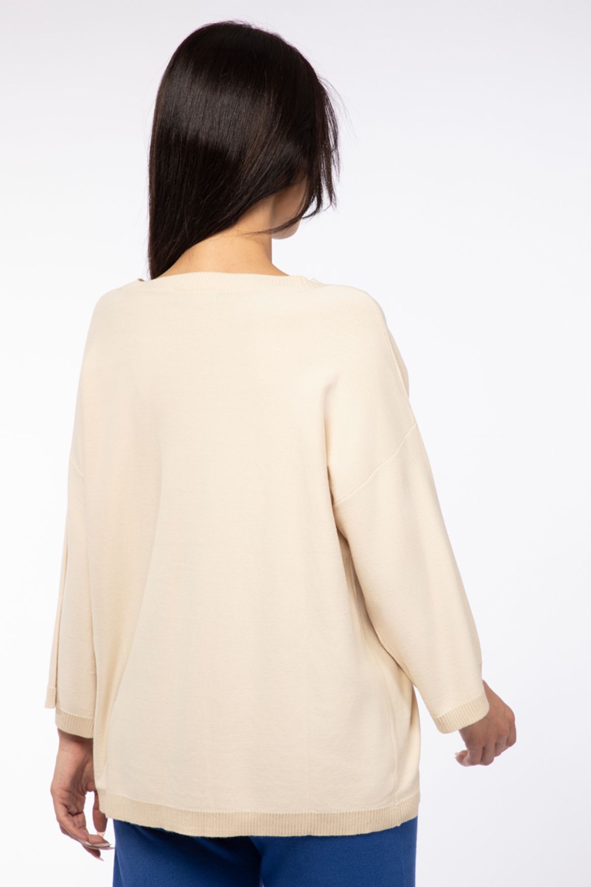 RİNA-سترة صوفية من Skm Knitwear باللون البيج 3