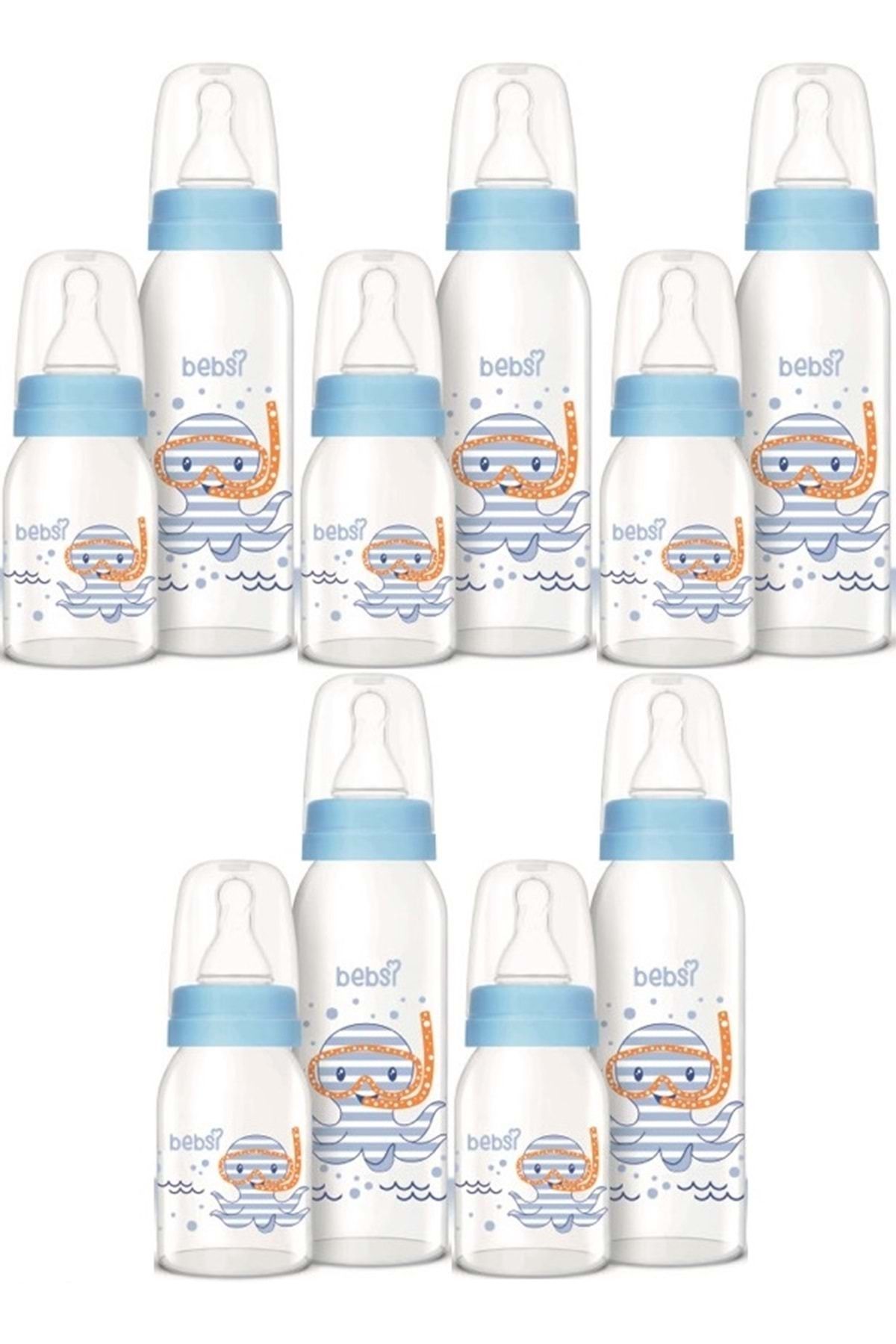 Bebsi Cam Biberon Seti Mavi (250ML+125ML) (5 Li Set)